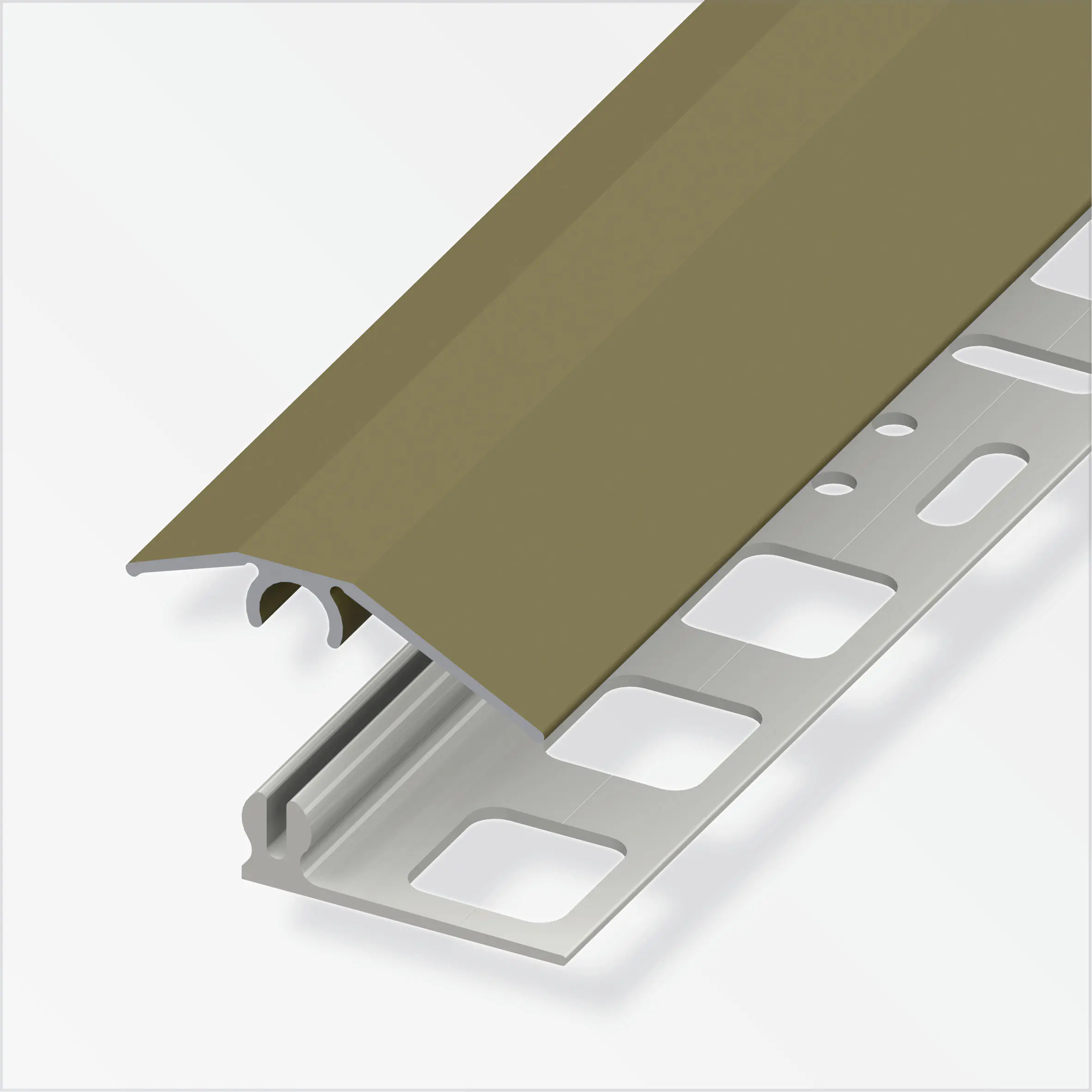 alfer Niveauausgleichs-Profil 1 m, 31 x 7 mm Aluminium eloxiert bronze
