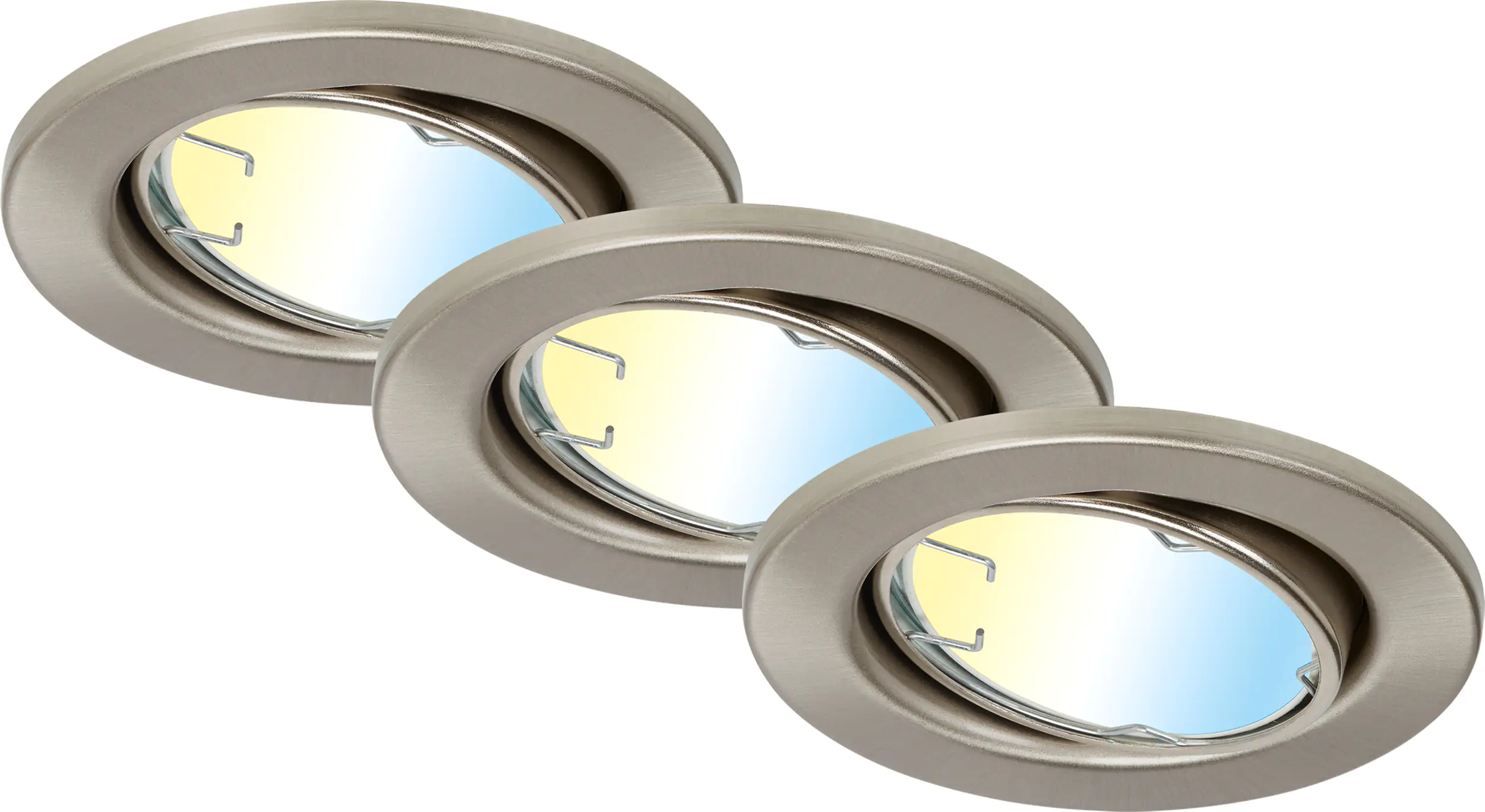 Di-Ka LED Einbauleuchte Fit Move S 3er Set Smart Home Tuya RGBW Ø 8,6 cm