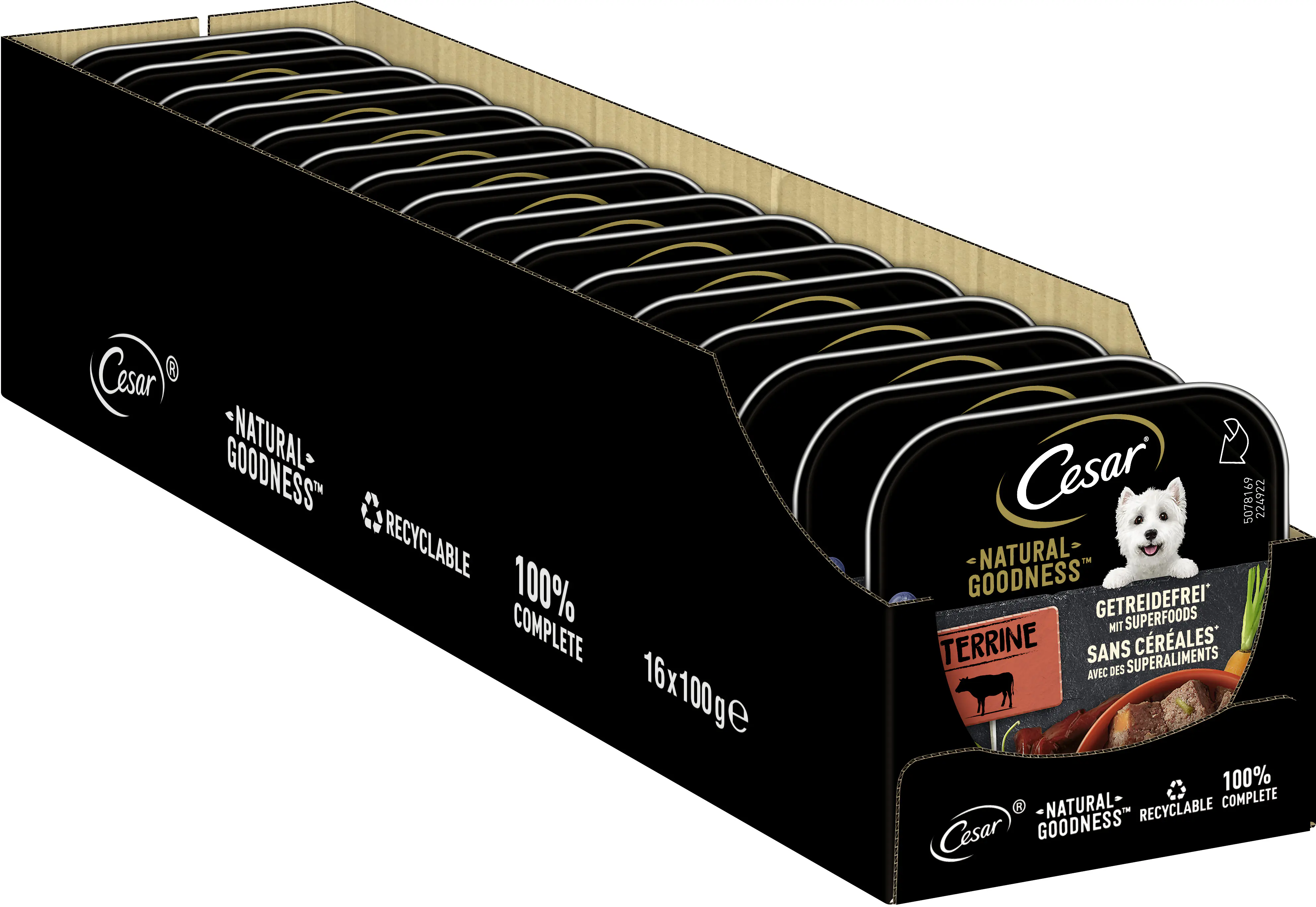 Cesar Natural Goodness Hundenassfutter Adult 100 g Rind & Gemüse
