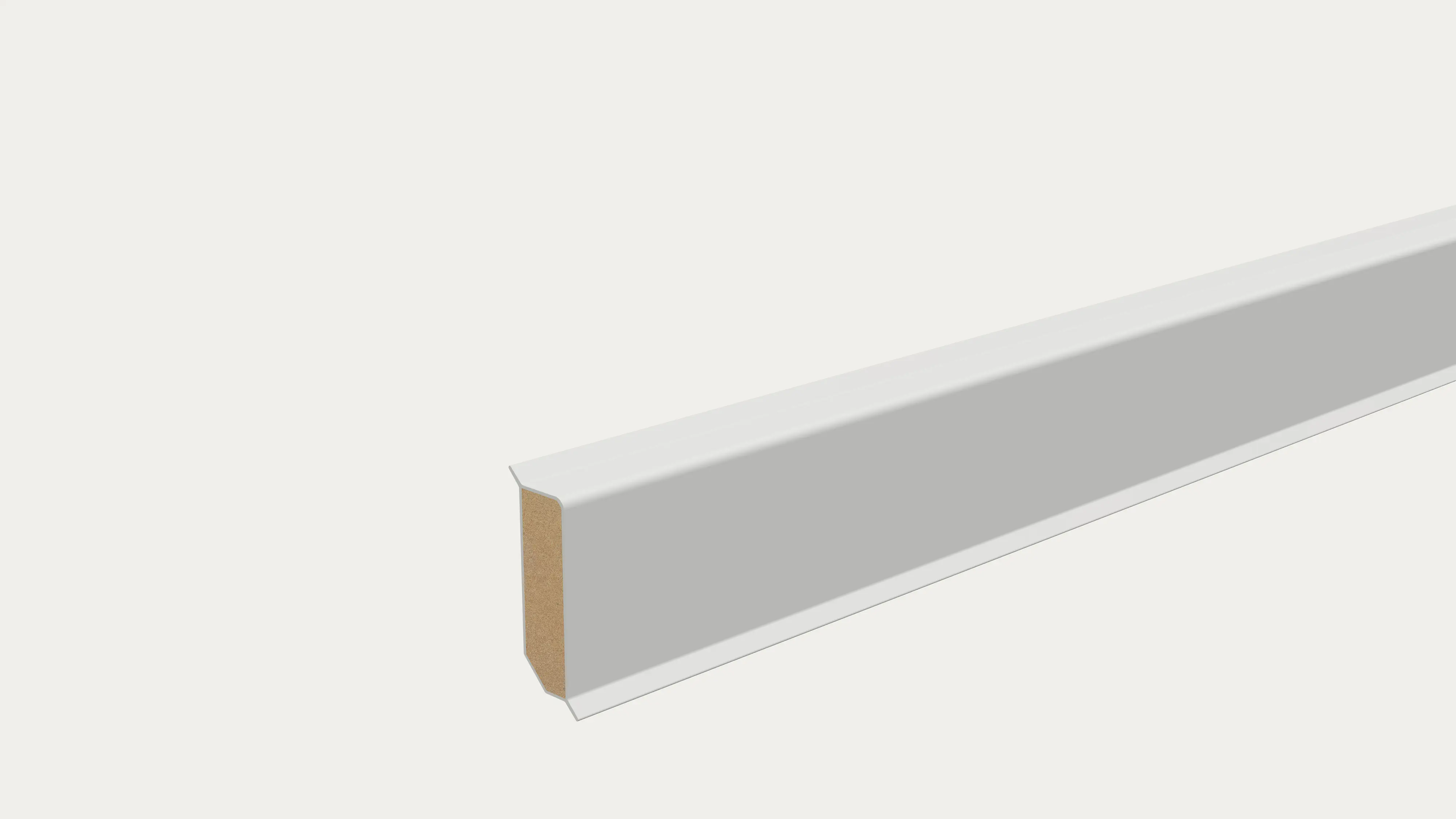 Neuhofer Fußleiste MDF 240 cm x 40 x 13 mm weiß 