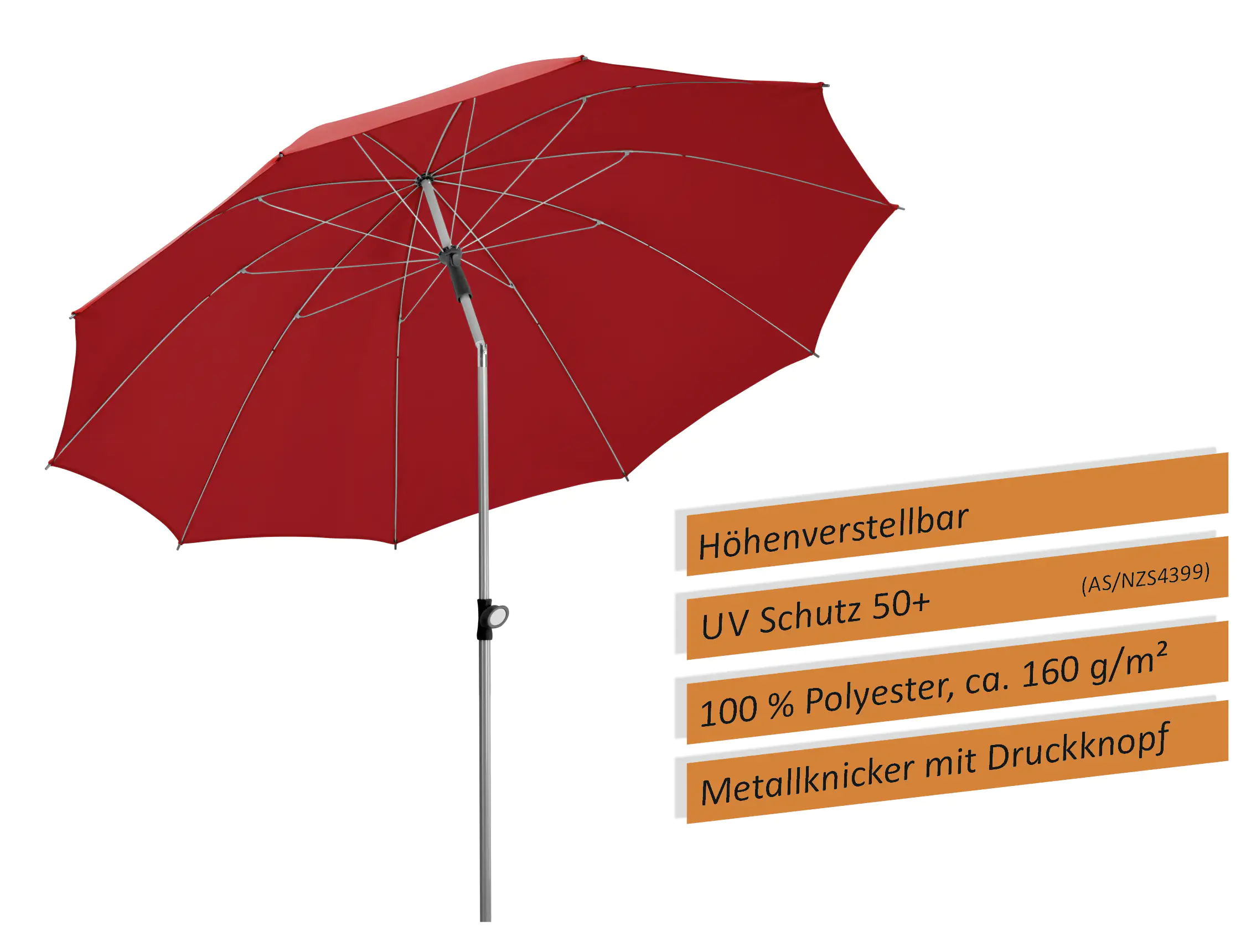 Schneider Sonnenschirm Locarno rot Ø 220 cm