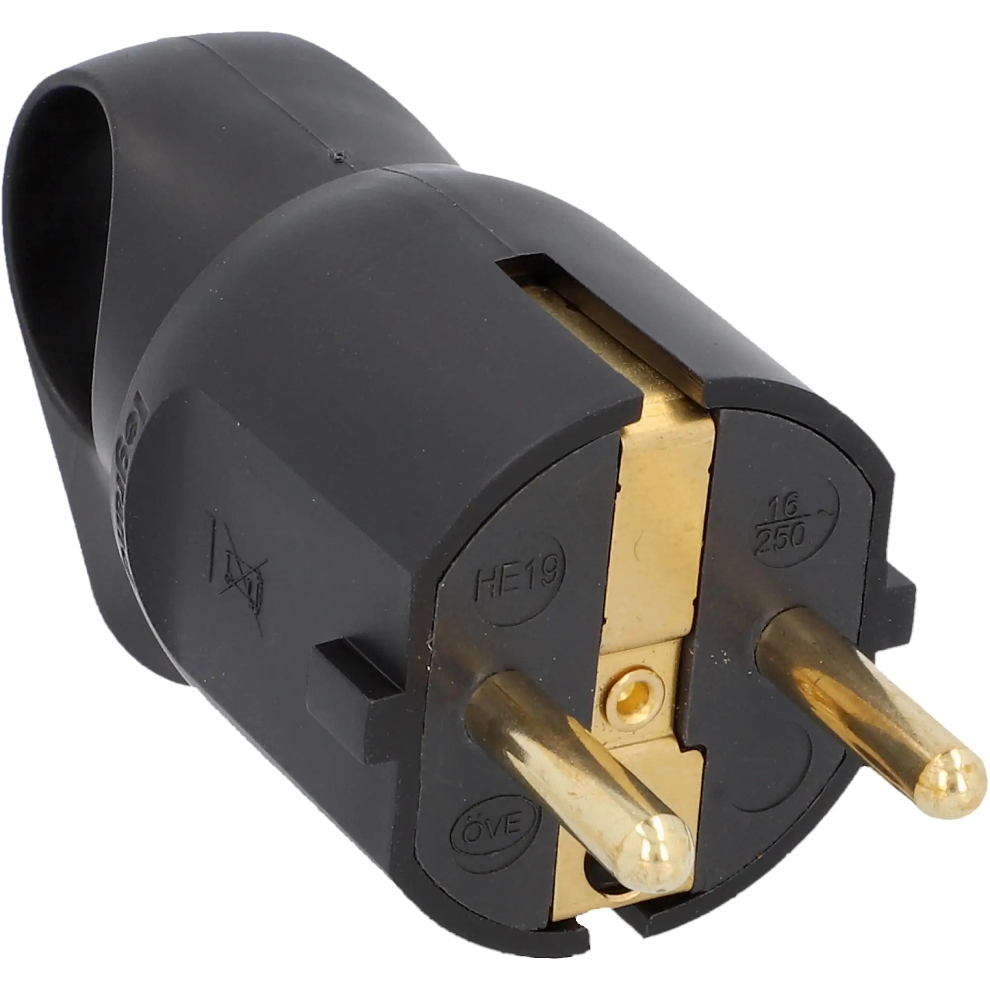 LEGRAND Schutzkontakt-Stecker Knickschutz Ausziehhilfe schwarz