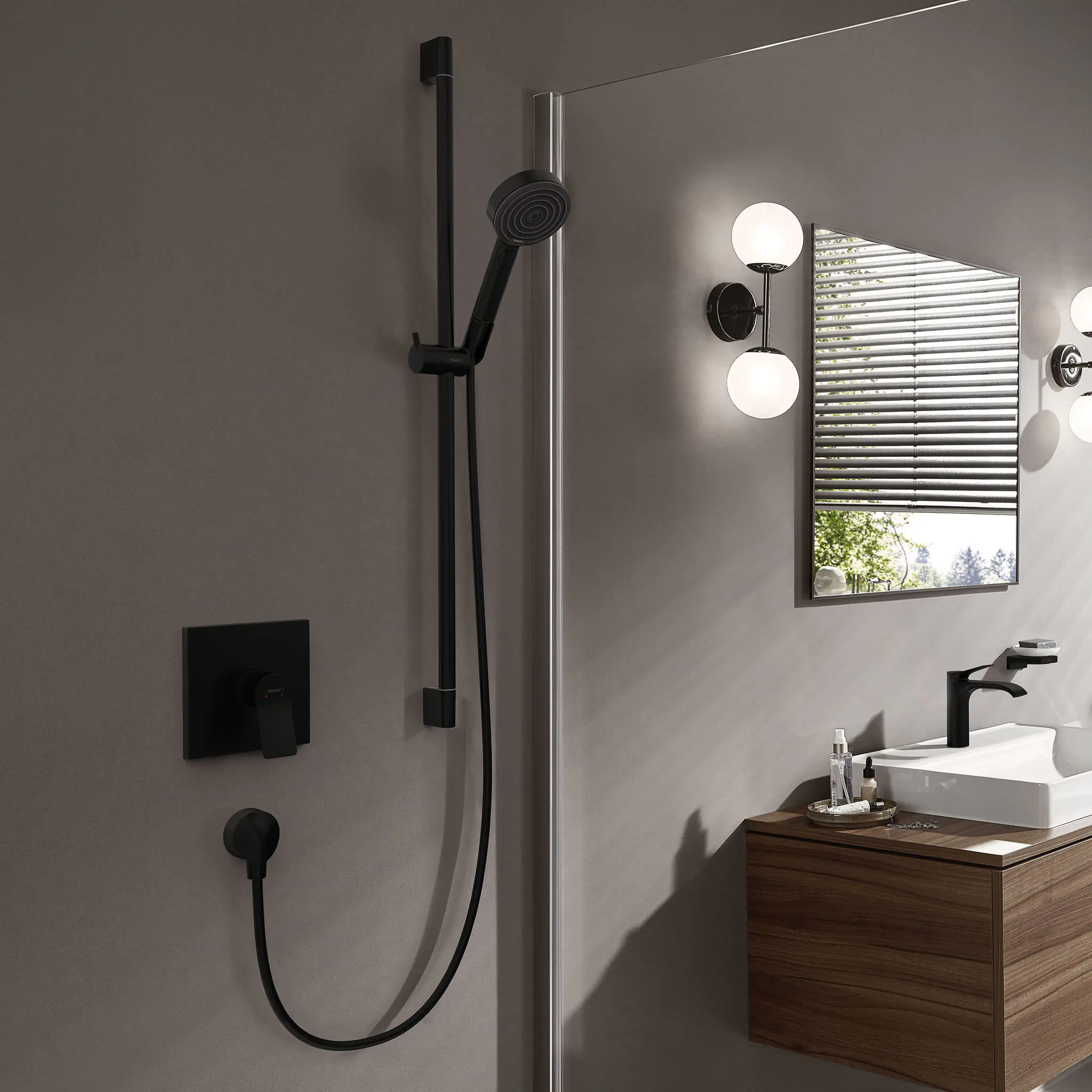 Hansgrohe Handbrause 3 Strahlarten Pulsify Select S EcoSmart mattschwarz