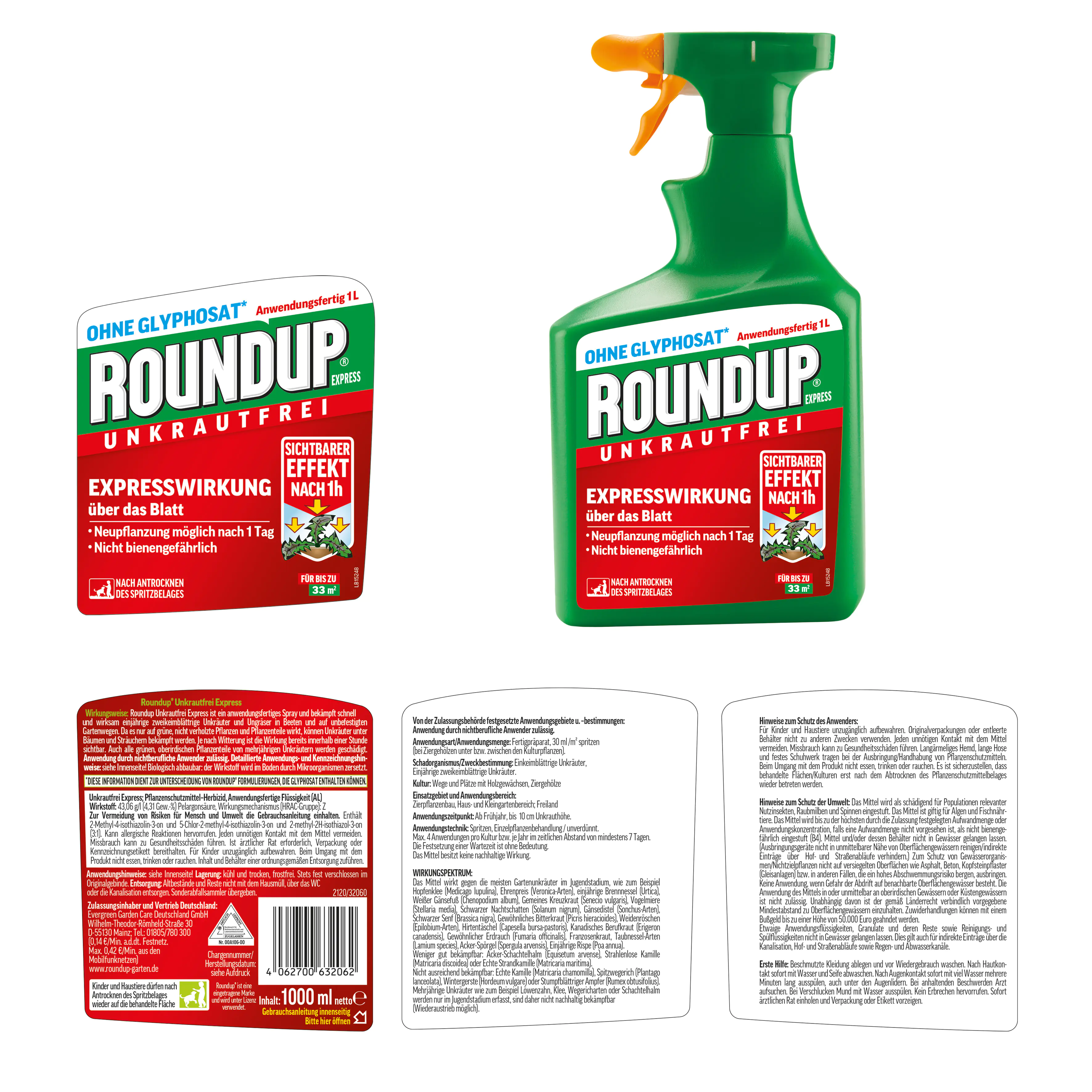 Roundup Unkrautfrei Express Spray 1 L
