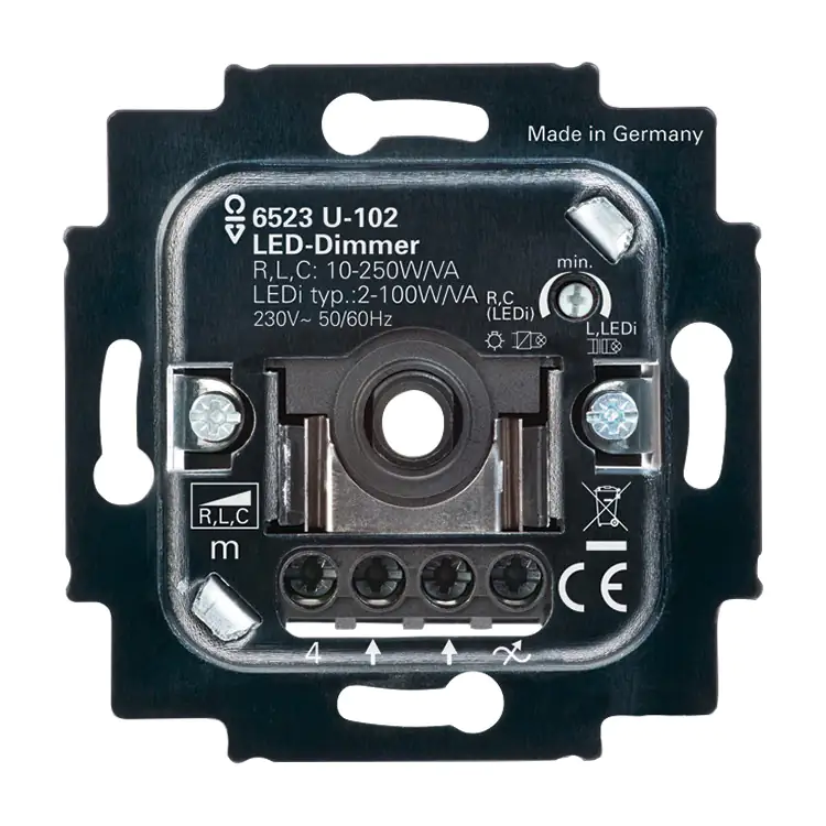 Busch-Jaeger Drehdimmer 2-100 Watt UP, LED, 2-100 W 6523 U-102
