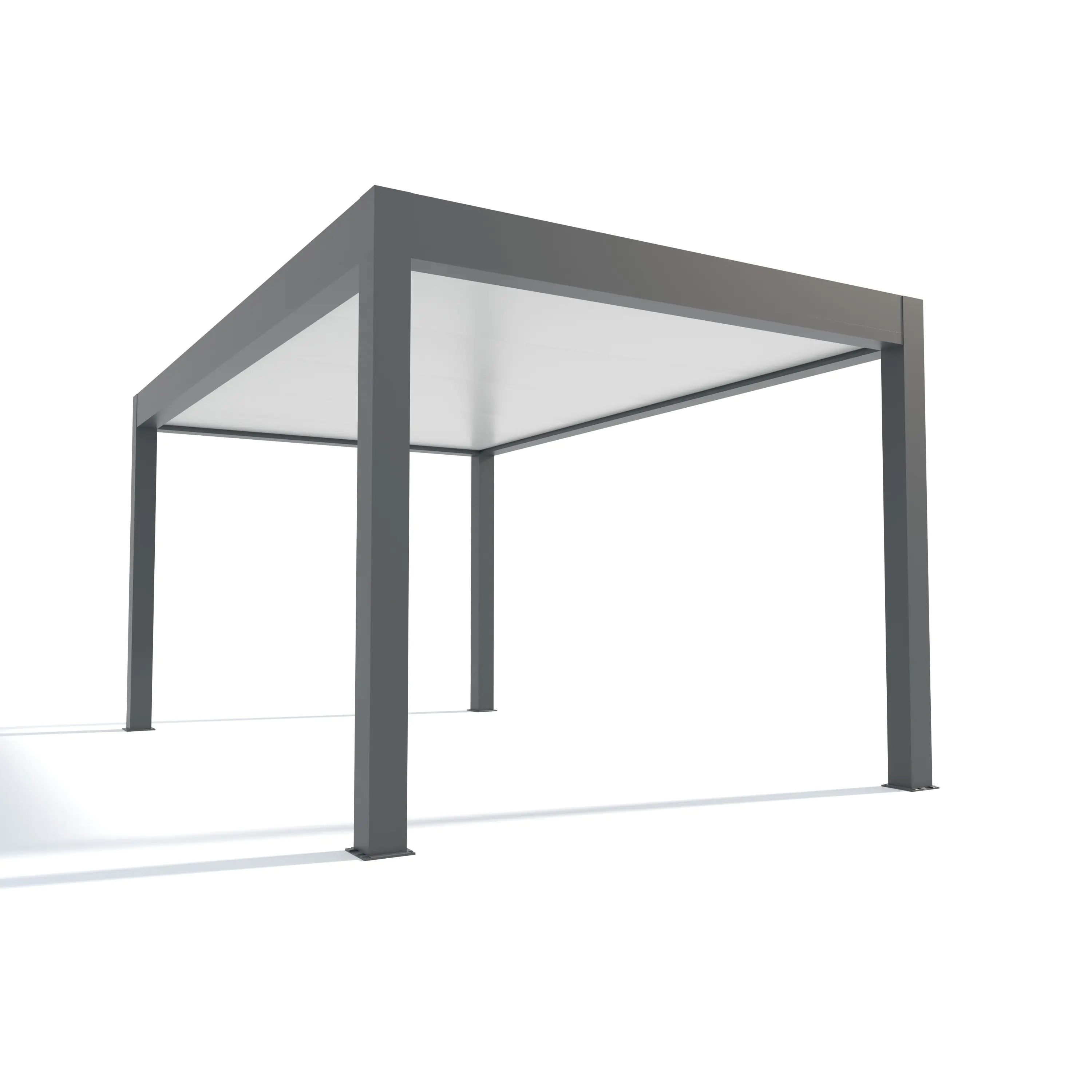 Carport Grandlux 400 x 500 cm grau weiß