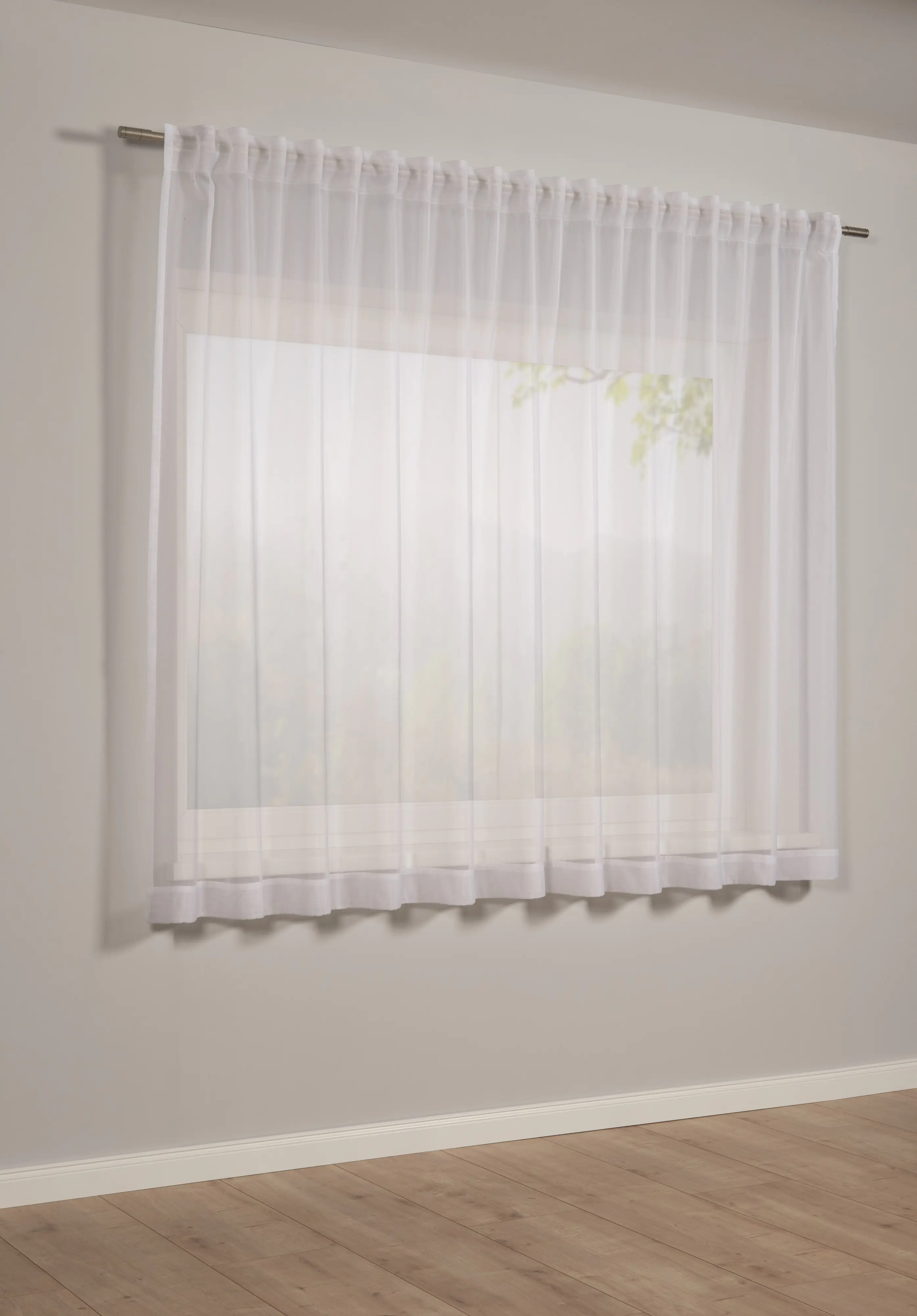 Sehlbach Store mit Gardinenband weiß 450 x 175 cm 