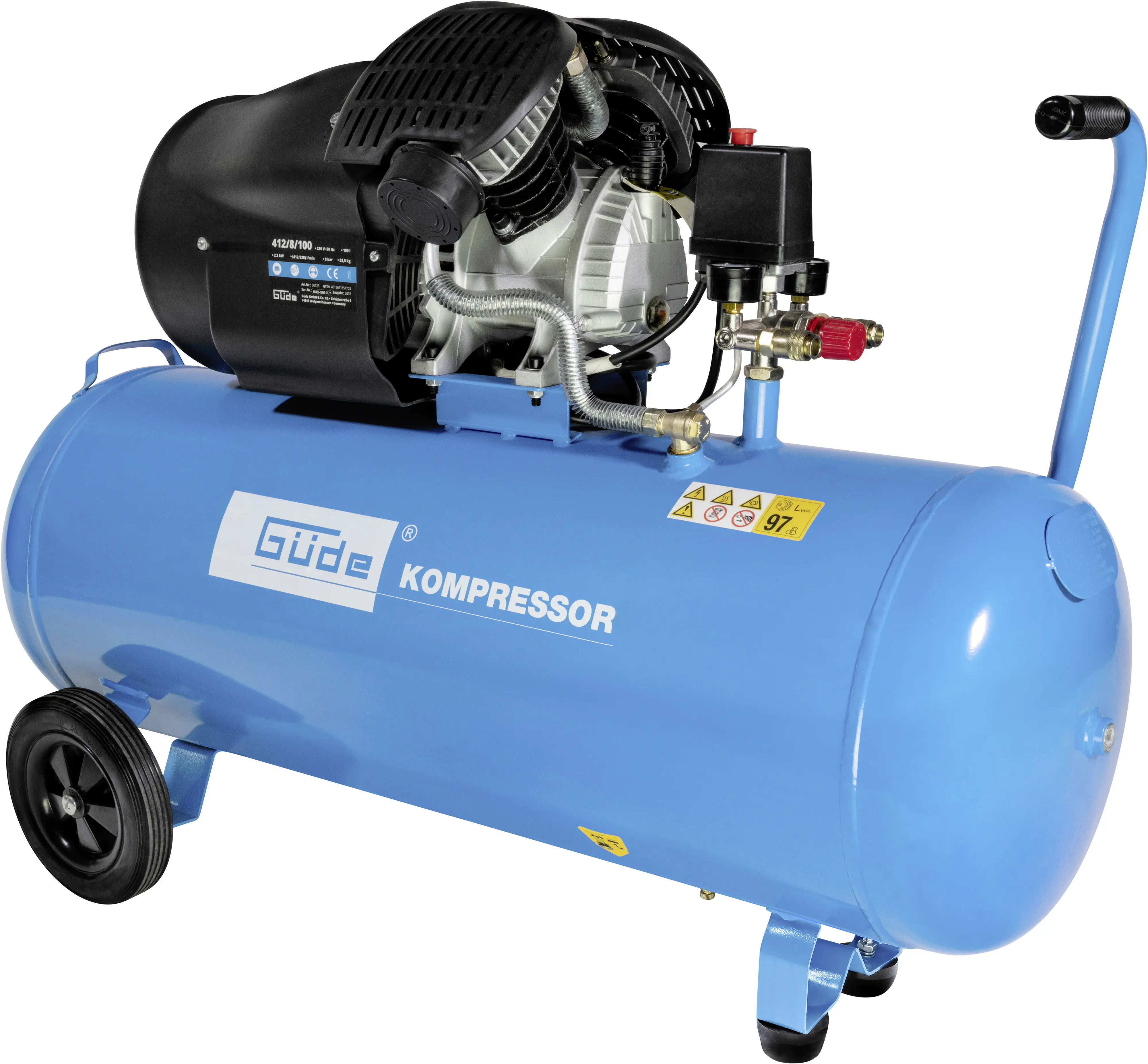 Güde Kompressor 412/8/100 8 bar 100 l 412 l/min 2,2 KW