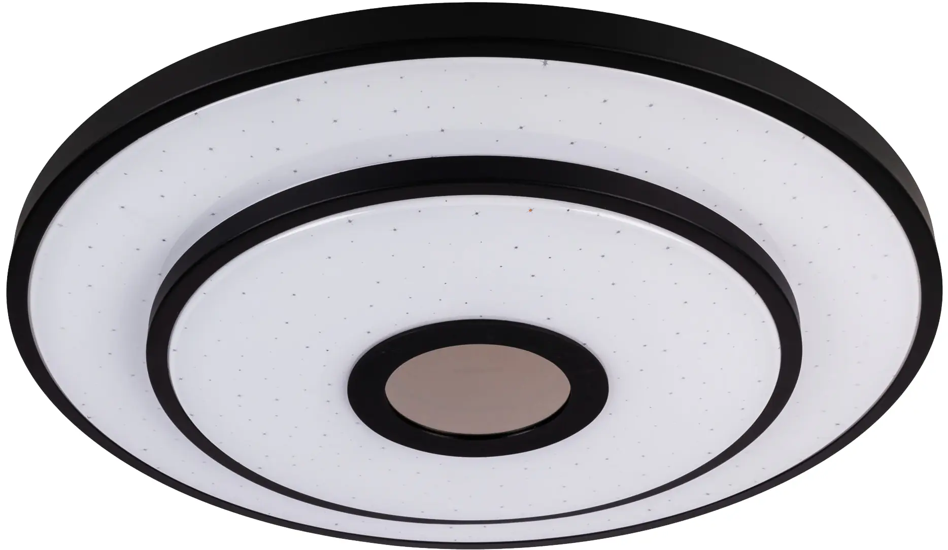 Light & More LED-Deckenleuchte weiß/schwarz Ø 50 x 7 cm warmweiß-kaltweiß dimmbar