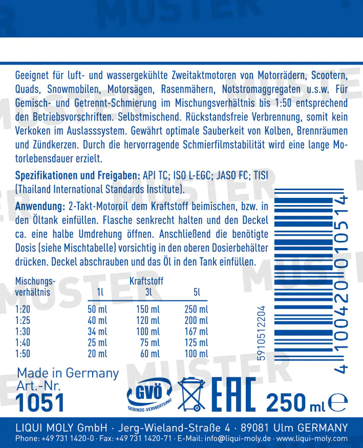 Liqui Moly 2-Takt Motoröl 250 ml