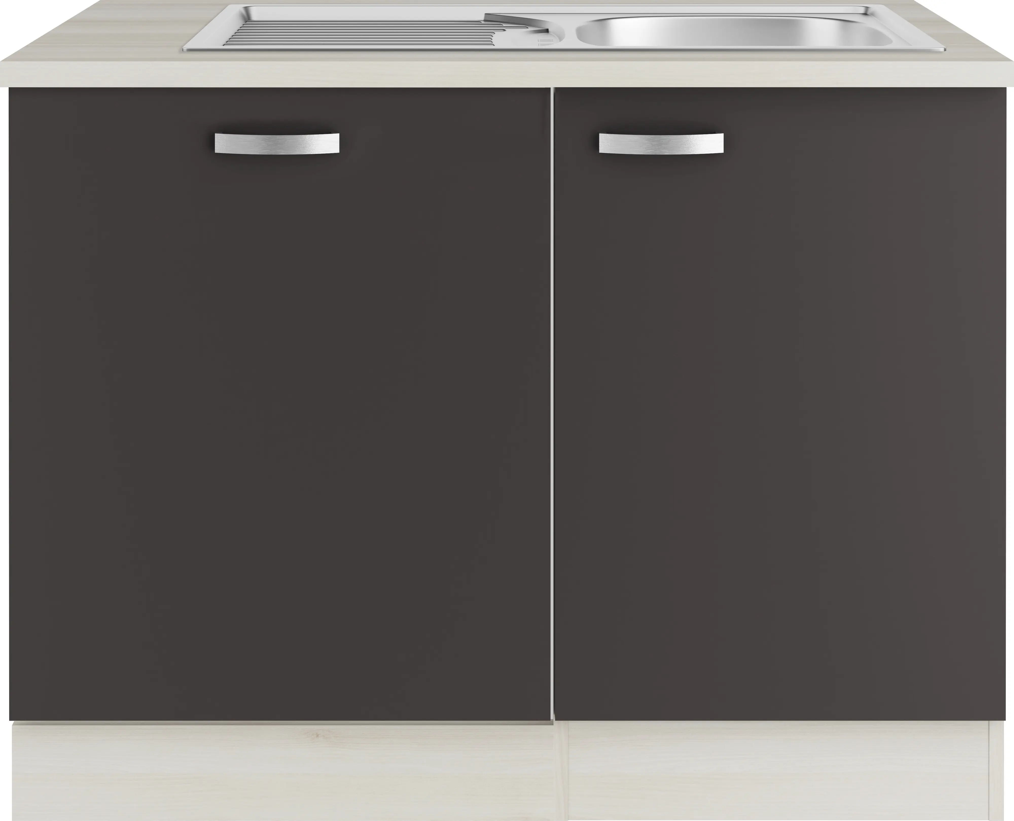 Optifit Spüle mit Unterschrank-Set Faro 220 anthrazit/akazie 110 cm