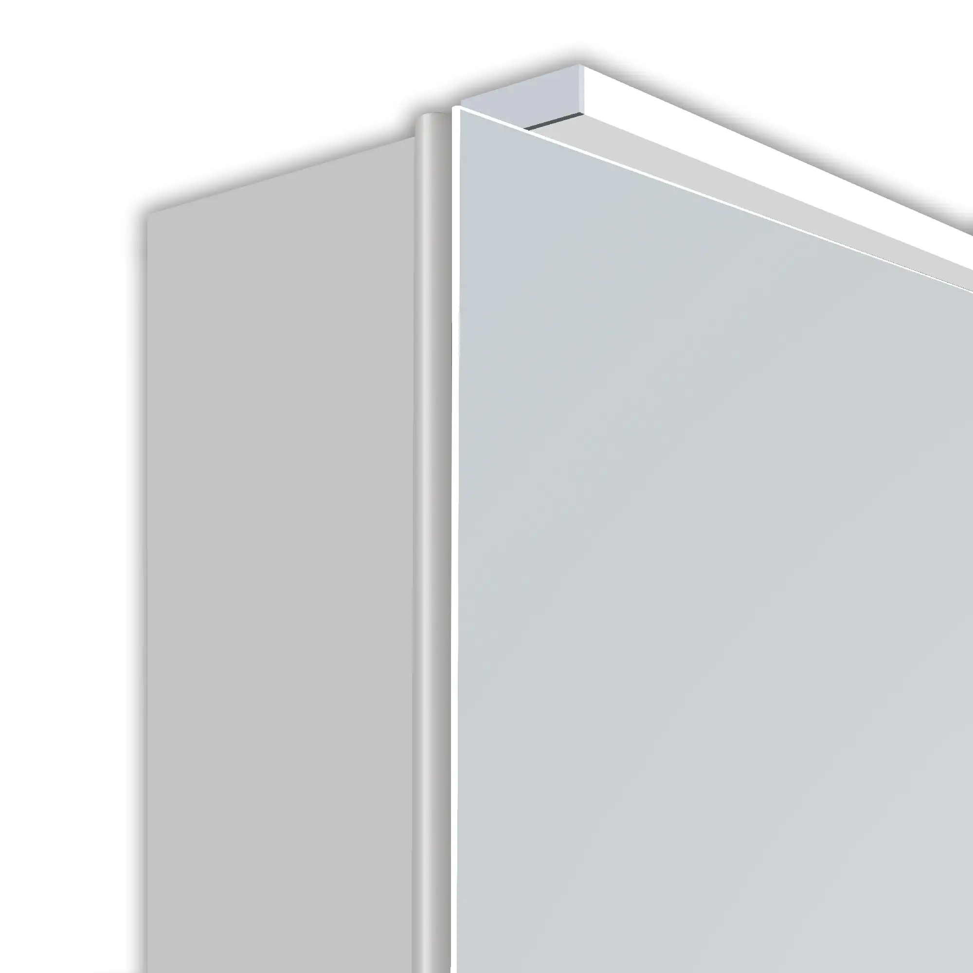 DSK Spiegelschrank Aluminio Vegas 50x60 cm, mit Steckdose
