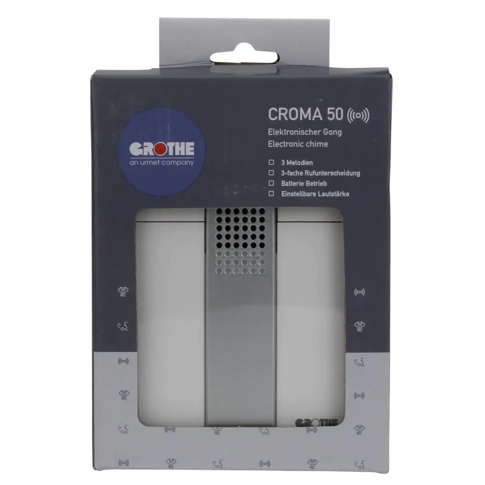 Grothe Melodien-Gong Croma 50 Batteriebetrieb, 3-fache Rufunterscheidung