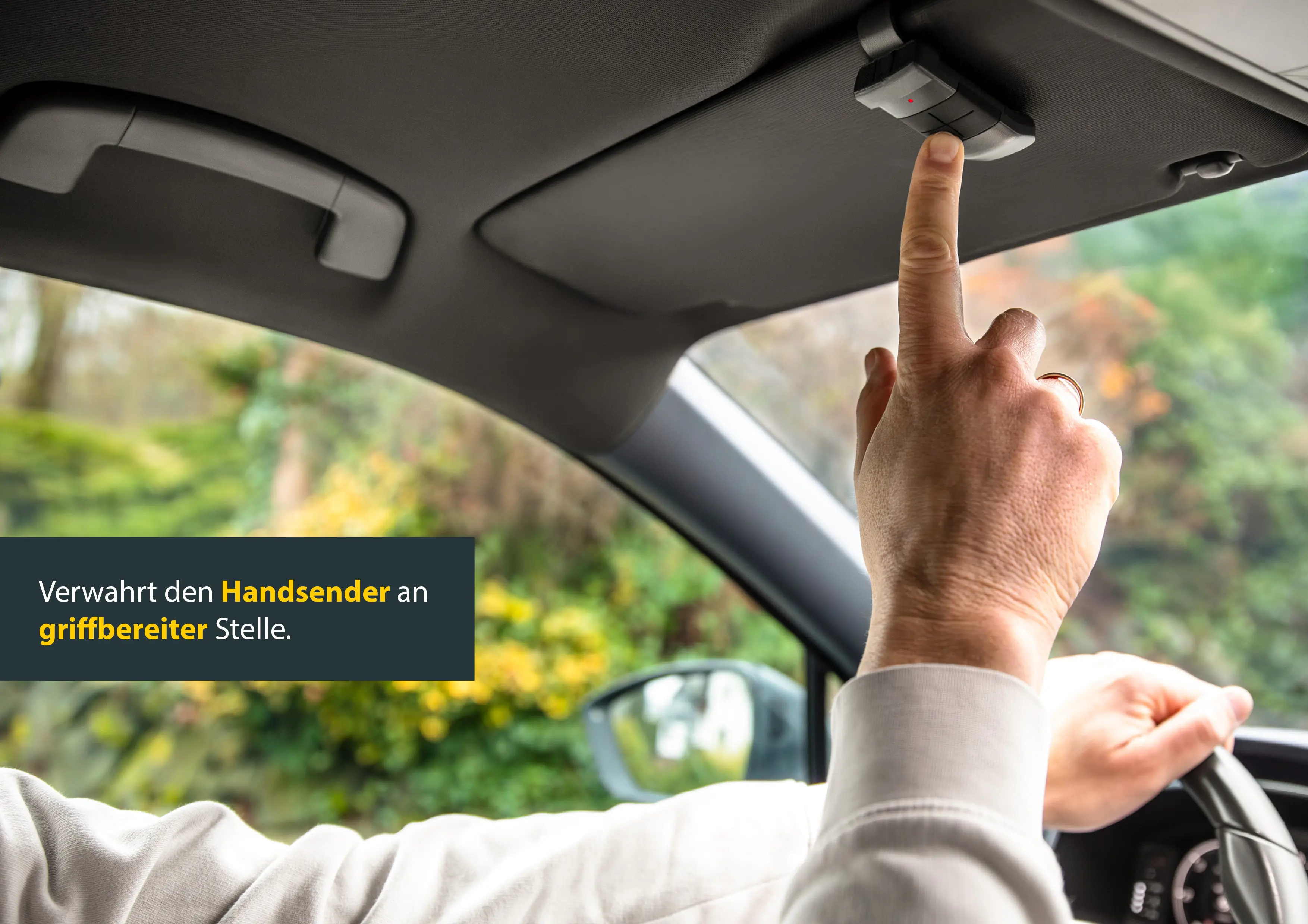 Schellenberg Sonnenblenden-Clip Powerlift für Torantrieb-Handsender