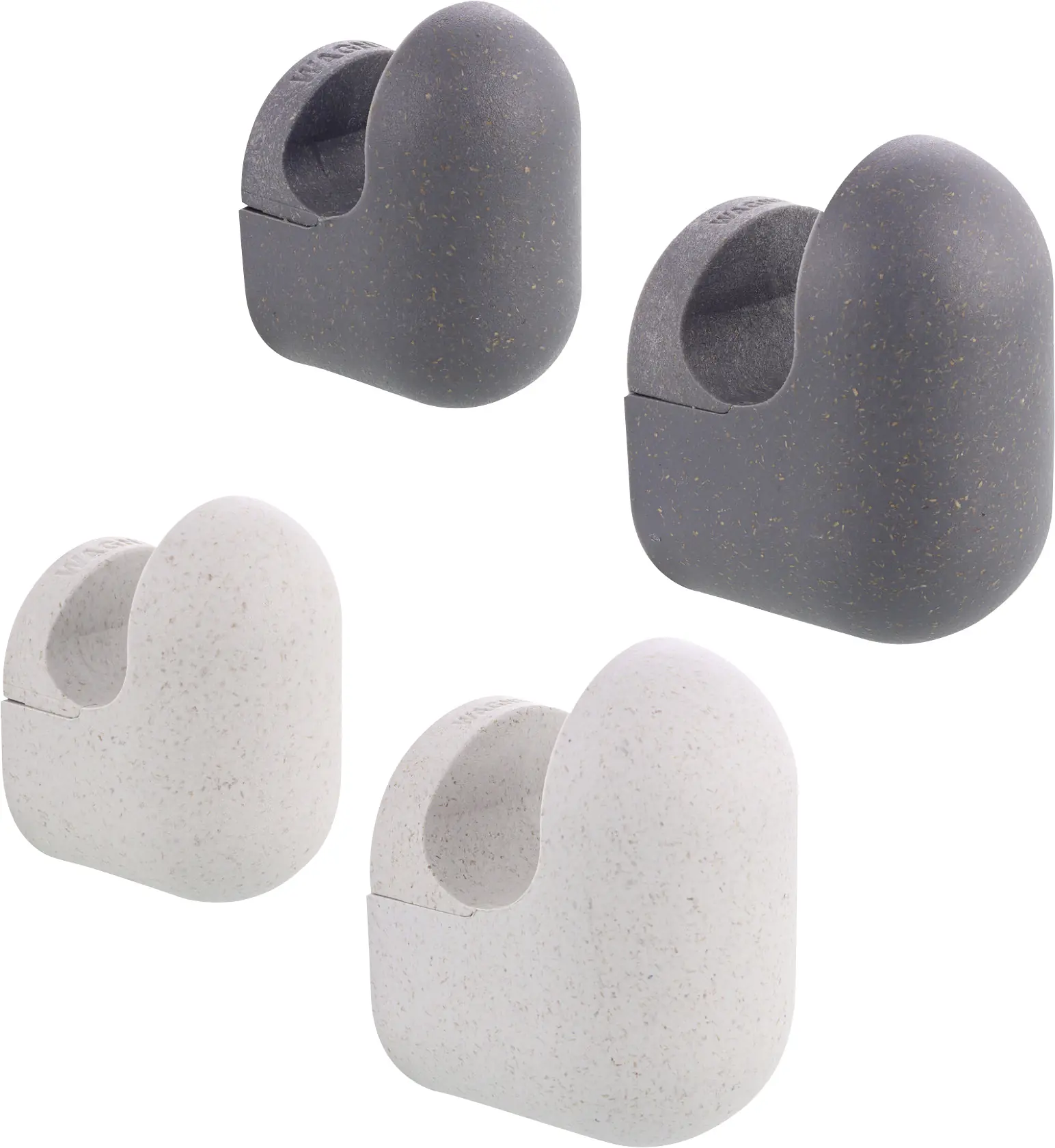 Wagner Wandhaken-Set hooks4home Pill Tragkraft bis 2 kg hellgrau dunkelgrau 4 Stück