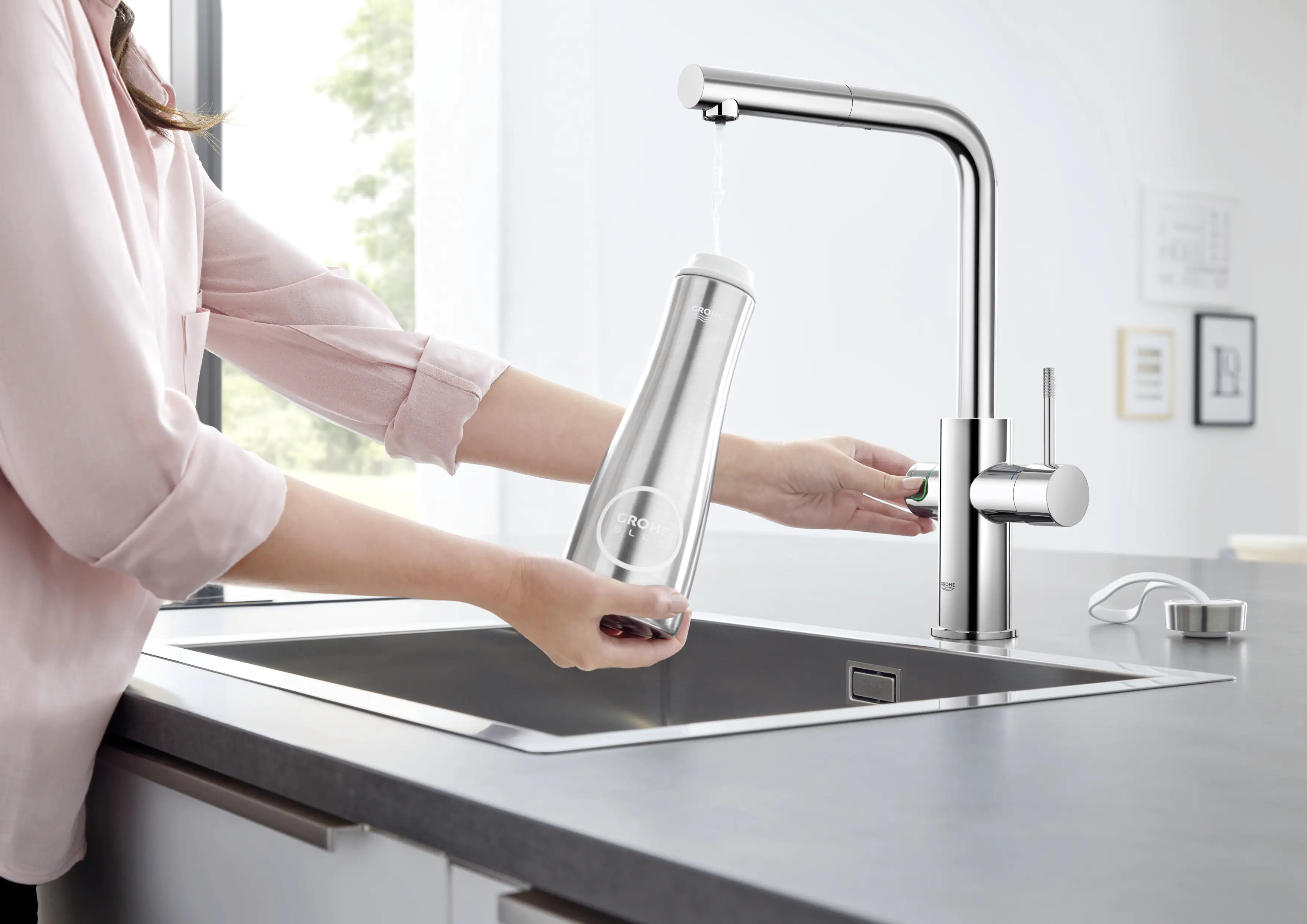 Grohe Blue Trinkflasche edelstahl