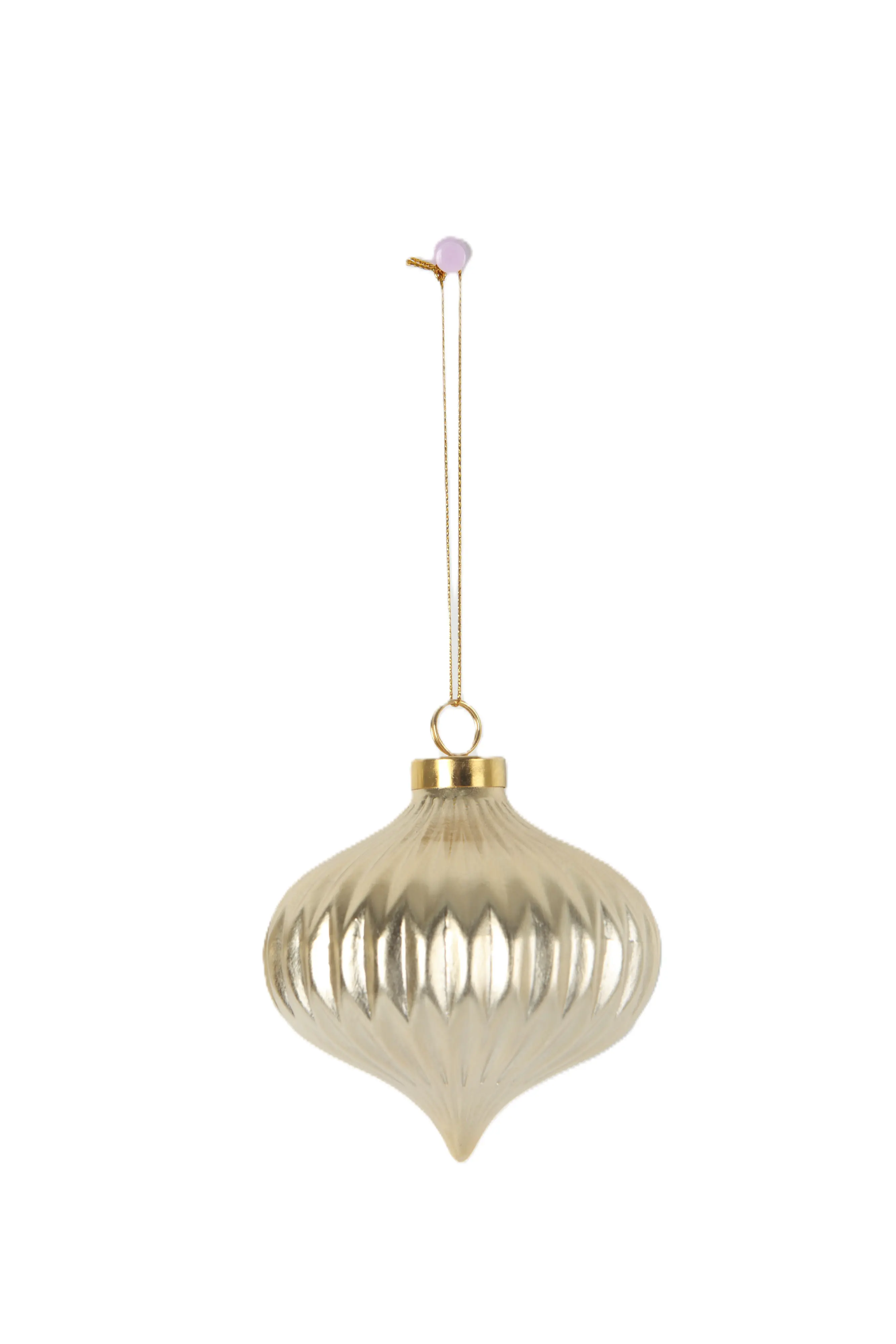 TrendLine Weihnachtskugel Keramik Ø 8,5 x 10 cm gold