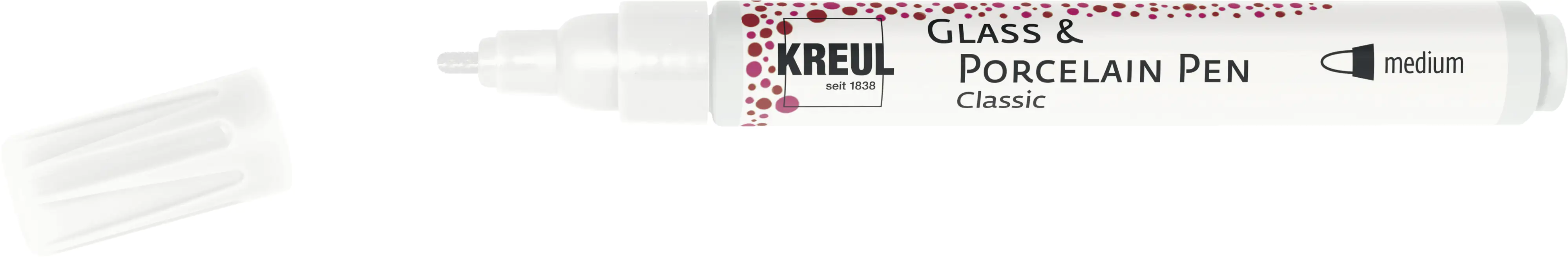 Kreul Glass & Porcelain Pen Classic weiß 2 - 4 mm