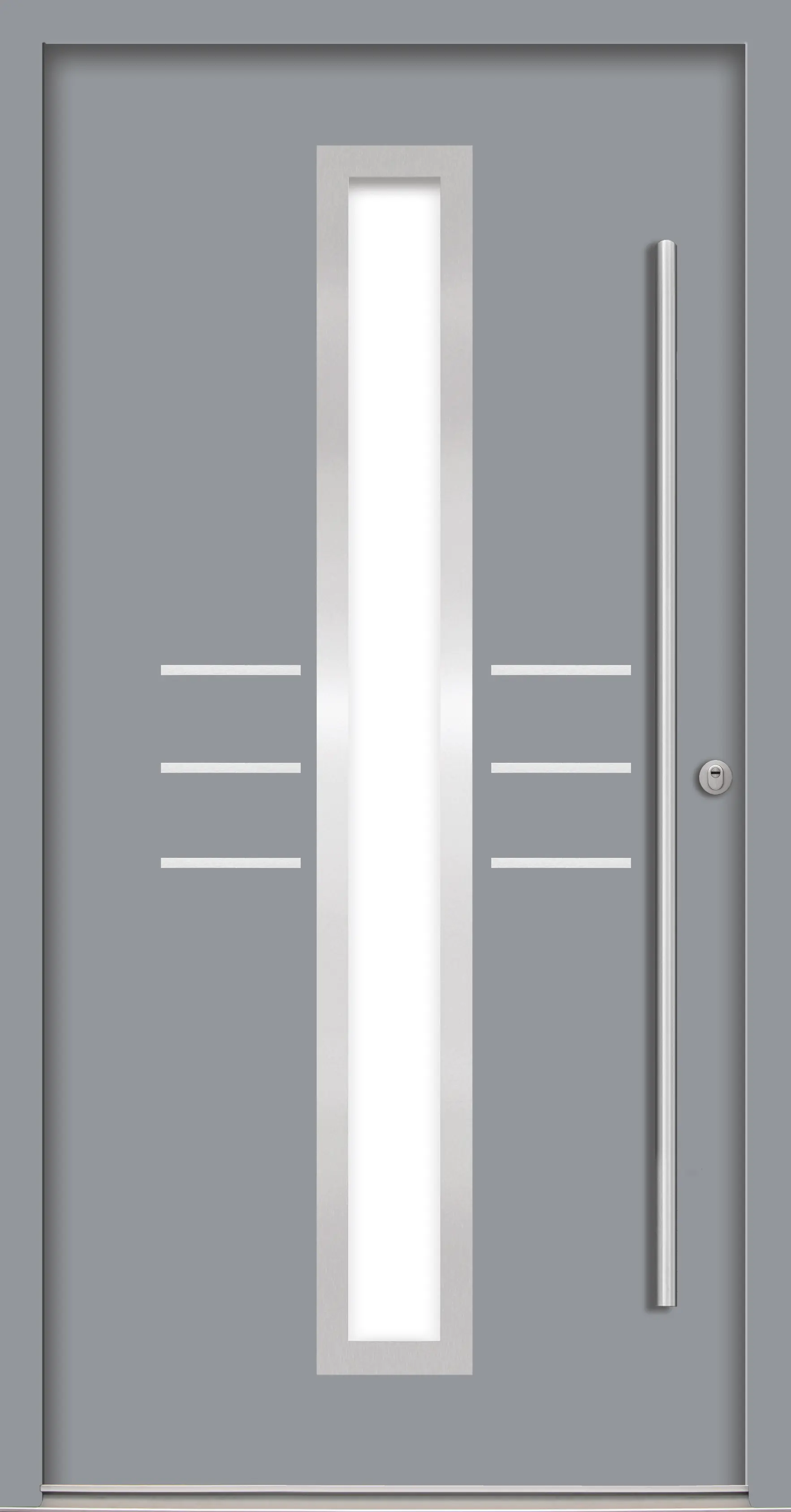 Splendoor Haustür Passivedoor Premium B07 RC2 Grau DIN Rechts 110 x 210 cm