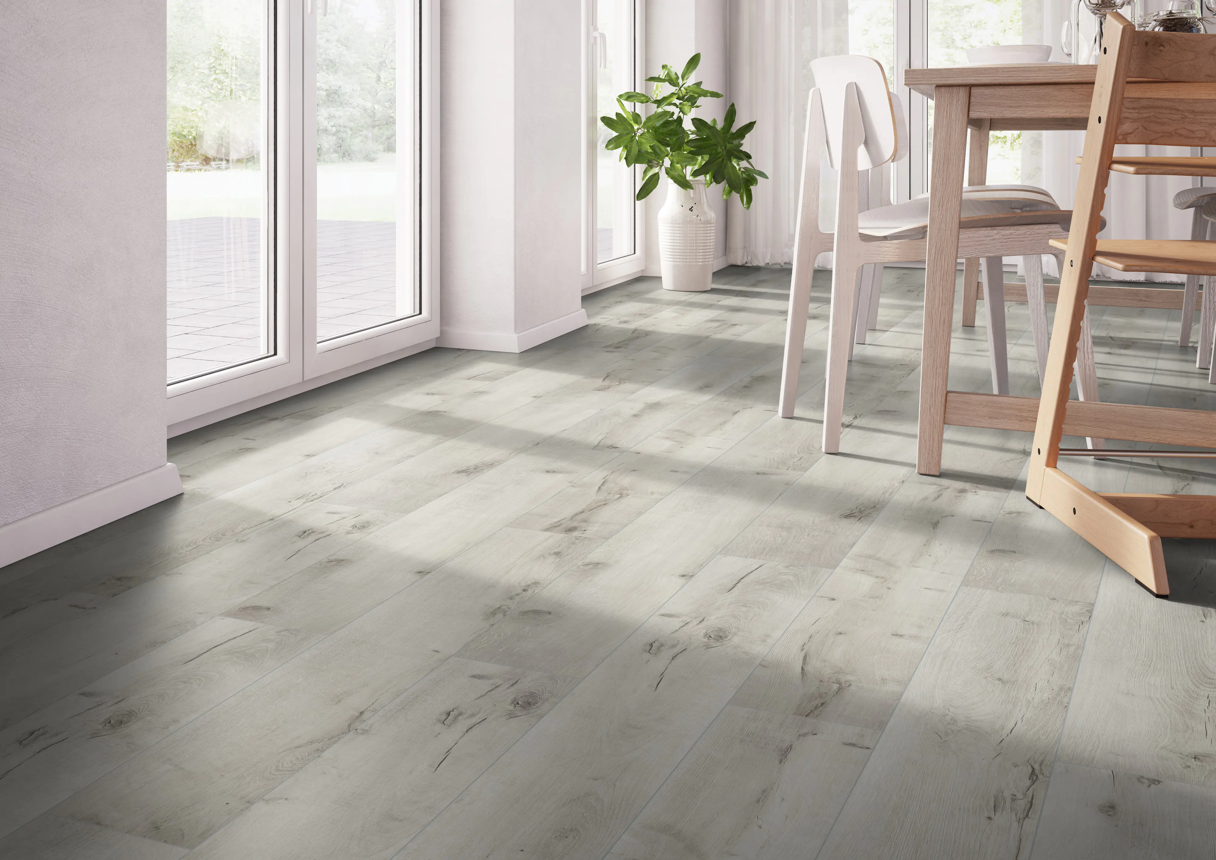 Classen Laminat Megaloc Aquaprotect 128,5 x 19,2 cm 8 mm Oak creme