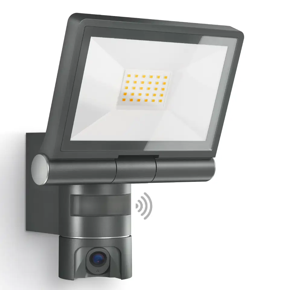 Steinel Strahler XLED CAM1 S Anthrazit mit Bewegungsmelder und Kamera