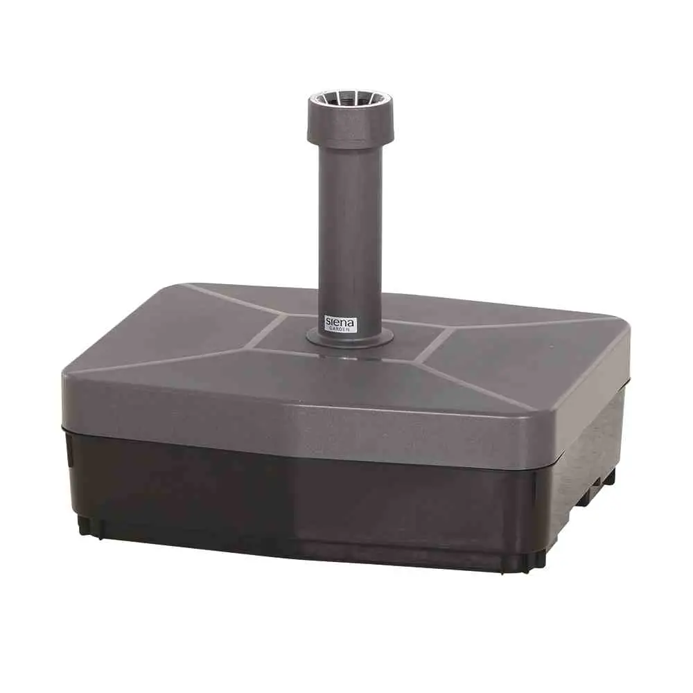 Siena Garden Schirmständer 45 kg anthrazit Kunststoffrohr 21-54 mm, Rollen