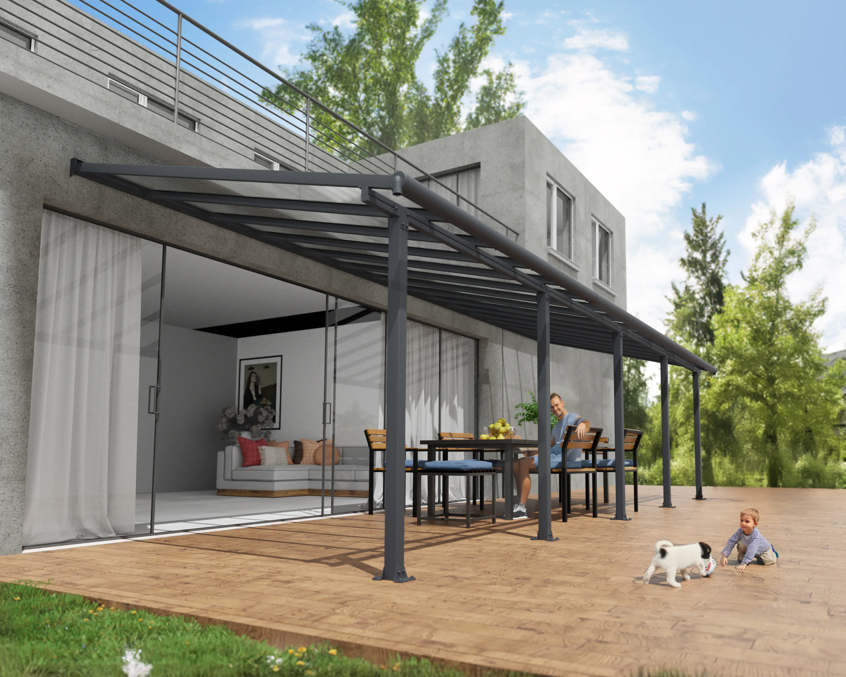 Canopia Terrassenüberdachung Olympia 3x9.2