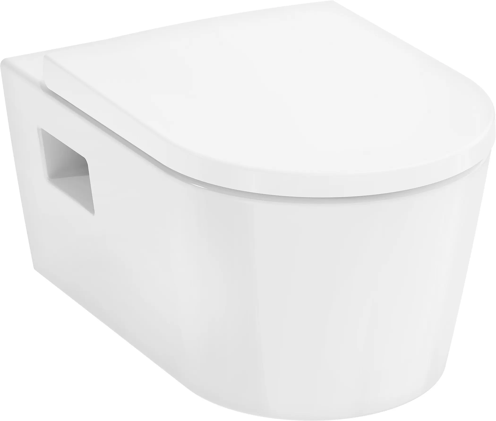 Hansgrohe Wand WC spülrandlos EluPura Tiefspüler weiß inkl. WC-Sitz 