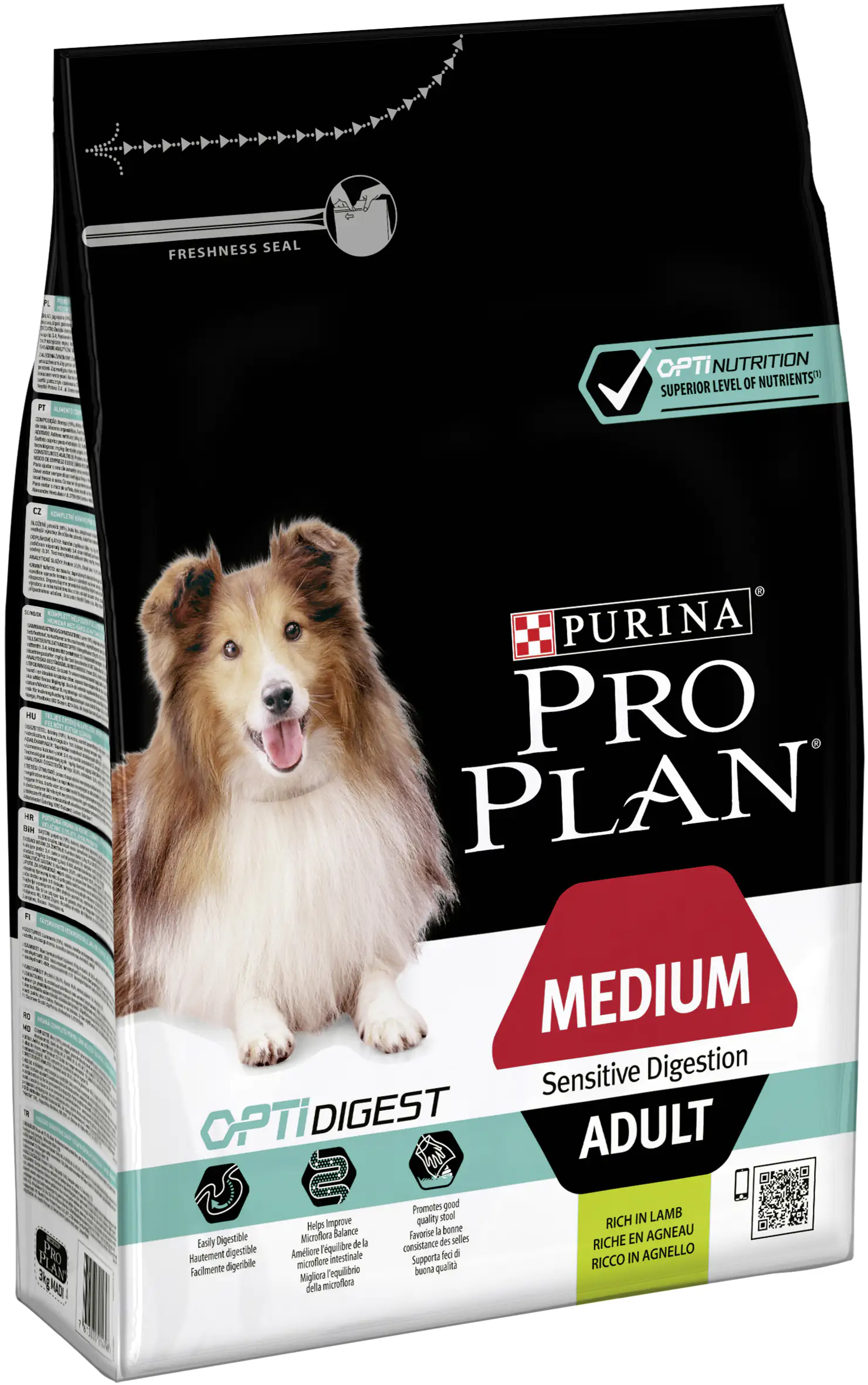 Purina Pro Hundetrockenfutter Adult Medium 3 kg Lamm & Reis