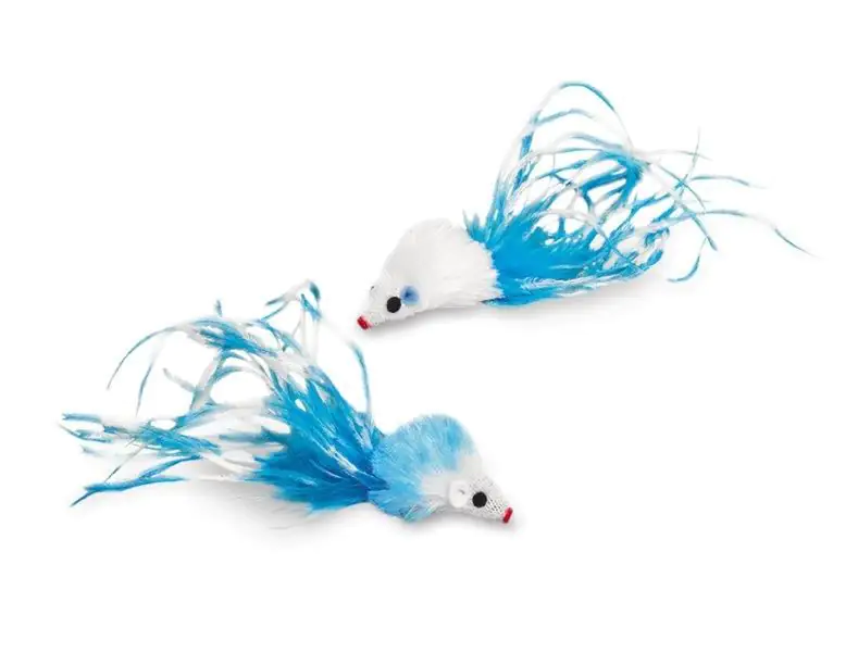 Nobby Katzenspielzeug Maus mit Feder 5 cm
