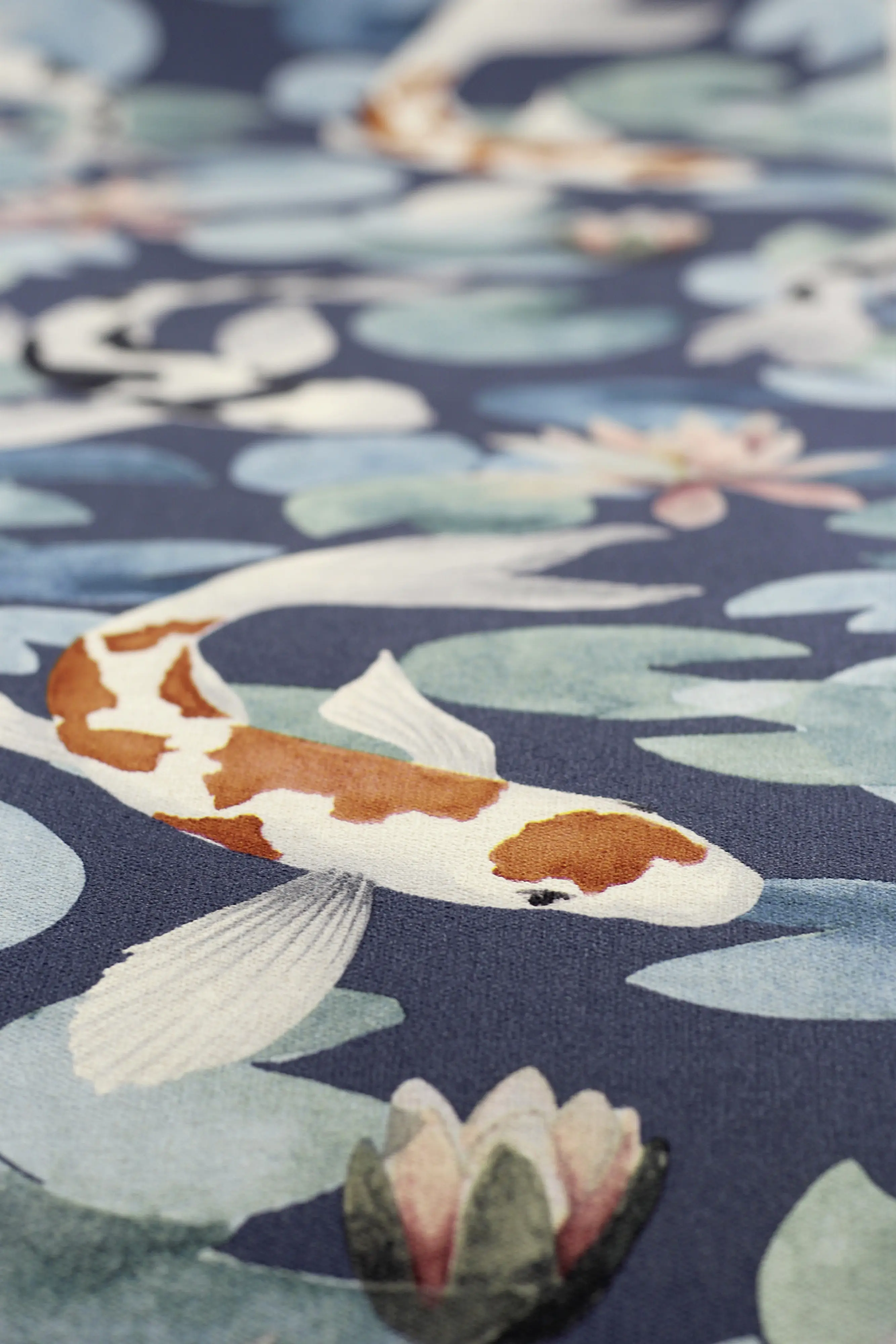 Rasch Vliestapete 409444 Kimono koifische blau, 10,05 x 0,53 m