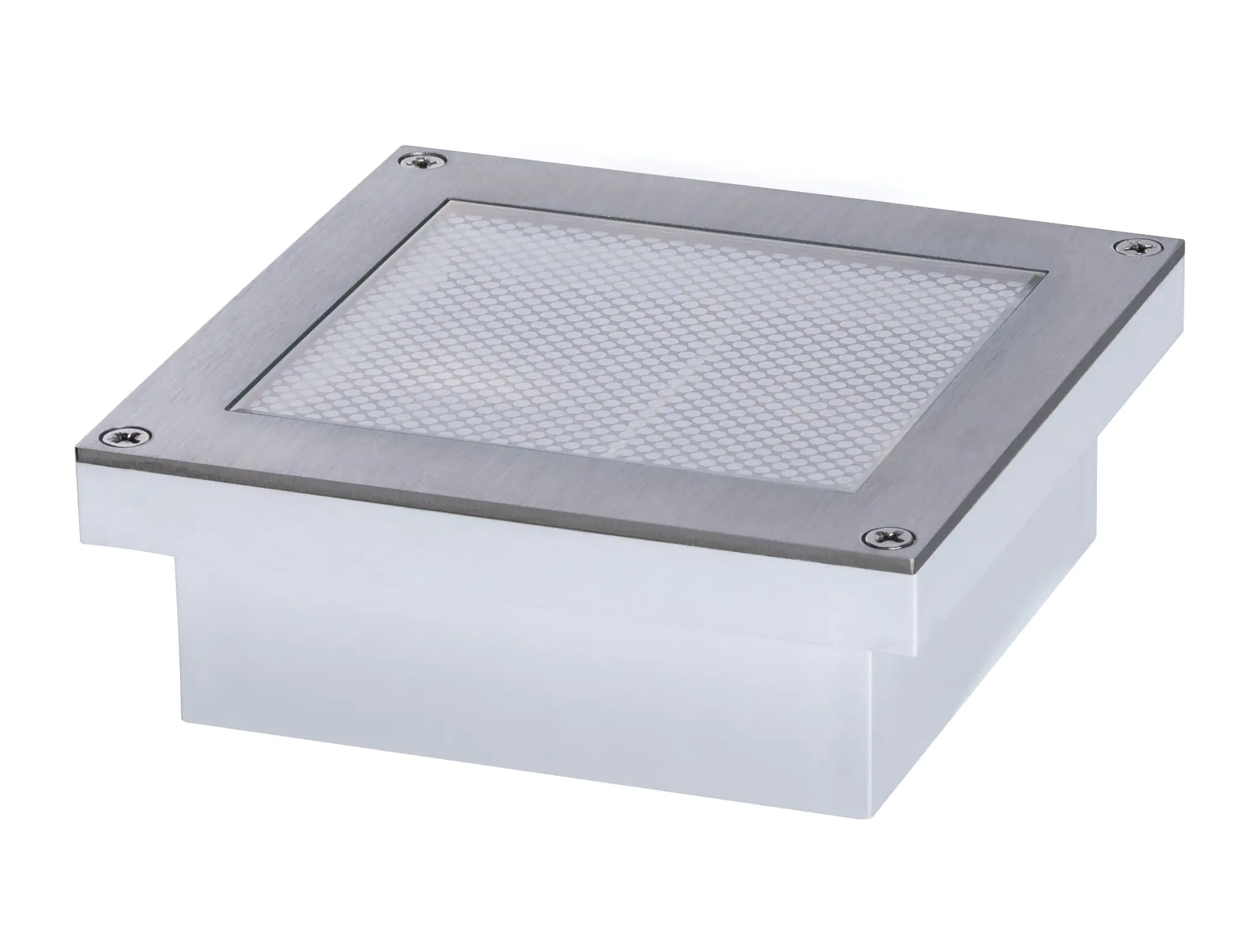 Paulmann LED Außen-Bodeneinbauleuchte Brick alu-grau 10 x 10 cm warmweiß