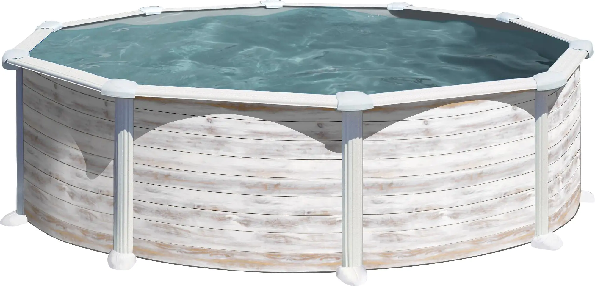 Gre Stahlwandpool rund mit Nordicoptik Ø 350 x 132 cm