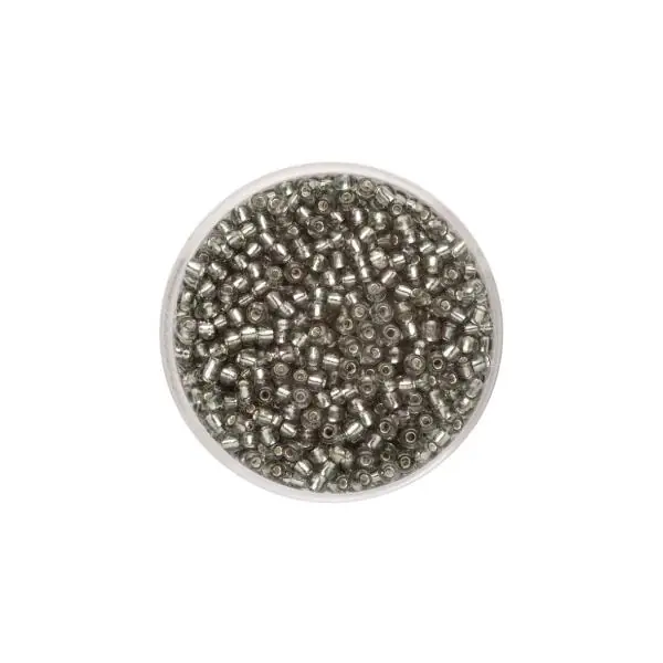 Glorex Rocailles Silbereinzug 2,6 mm 17 g, grau
