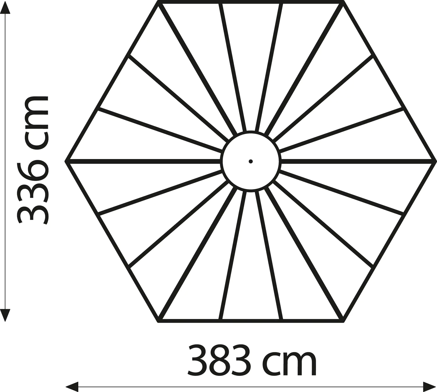 Vitavia Gewächshaus Juno 9000 383 x 331 cm 3 mm ESG