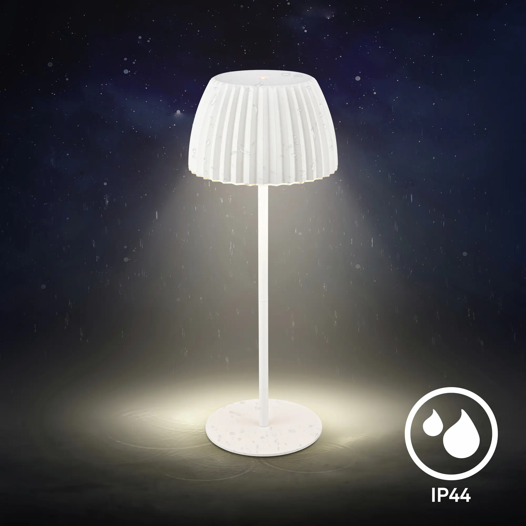 Briloner LED-Tischleuchte Riffle mit Akku weiß dimmbar