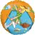 Folienballon Bibi Blocksberg Besen bunt 19 x 13,5 cm