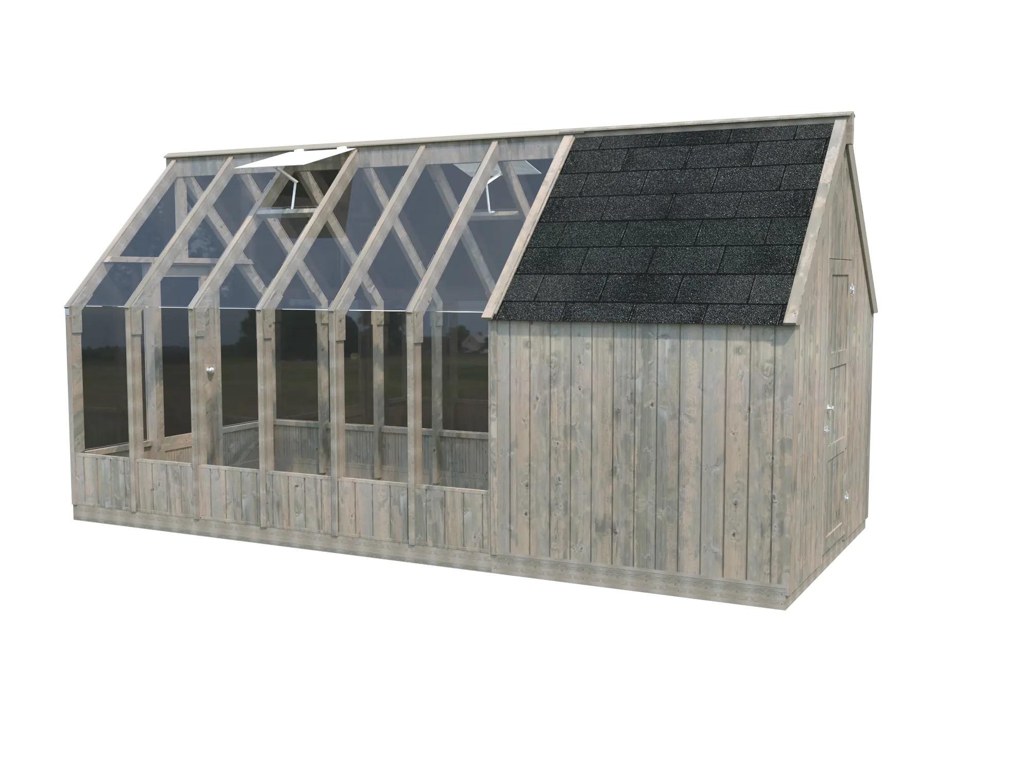 Palmako Geräteraum Emilia 240 x 187 cm 4,0 m² passend zu Gewächshaus Emilia