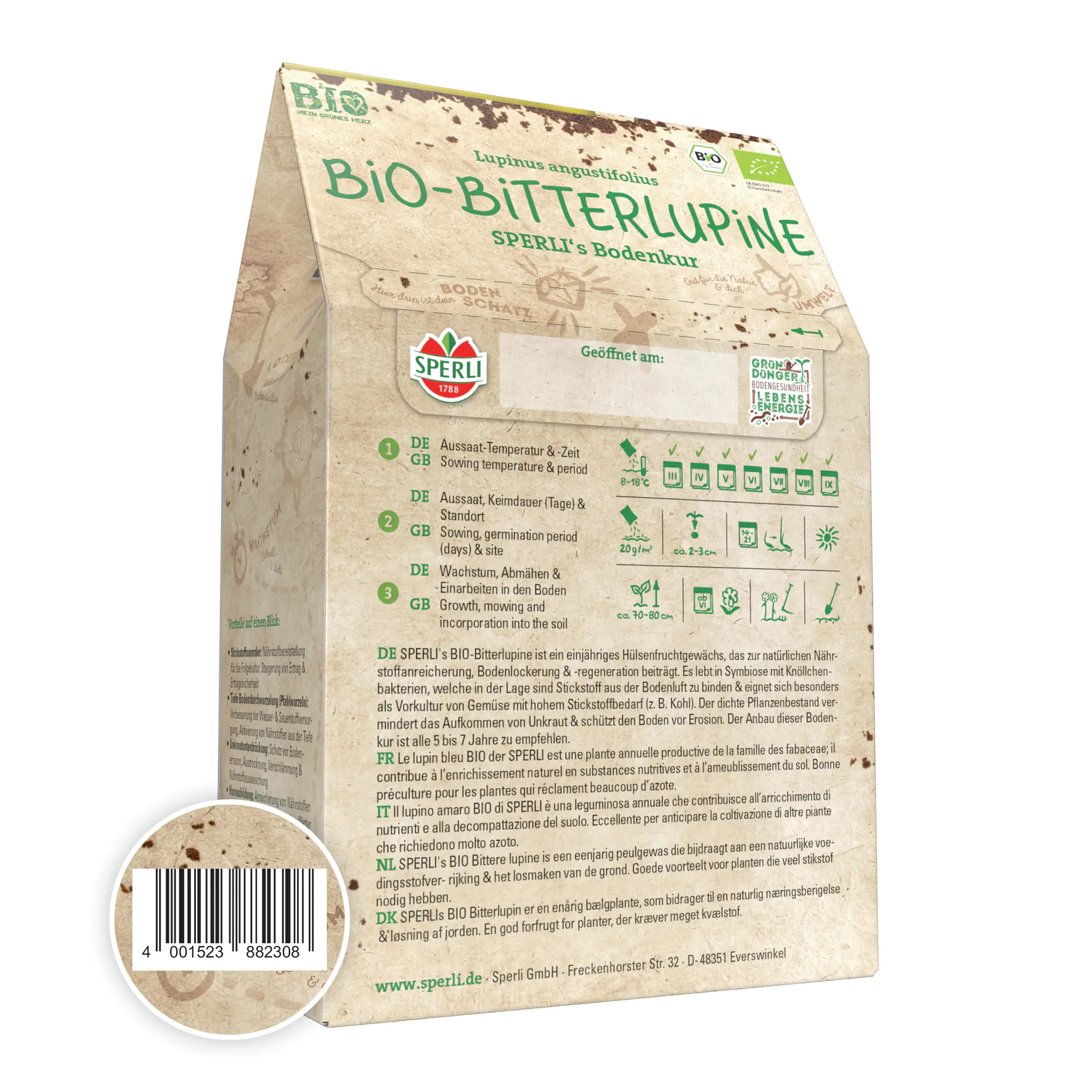 Sperli's Bodenkur Bio Bitterlupine 400 g