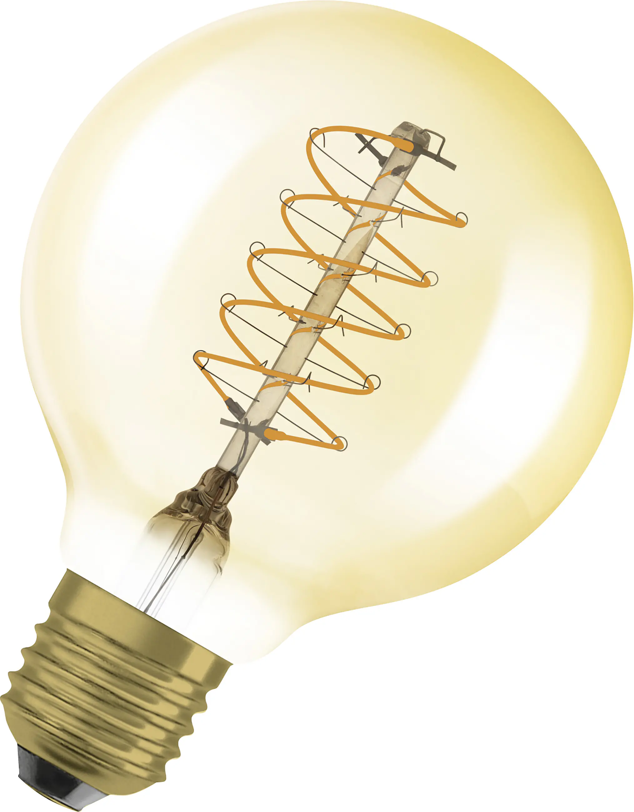 Osram LED Leuchtmittel E27 2er Pack Vintage 1906 Globe 4,8W Gold dimmbar warmweiß