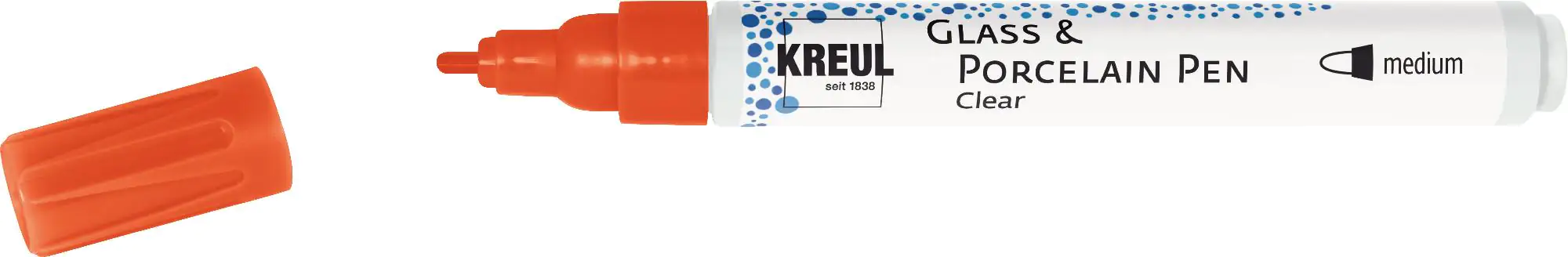 Kreul Glass & Porcelain Pen Clear medium rot 2 - 4 mm