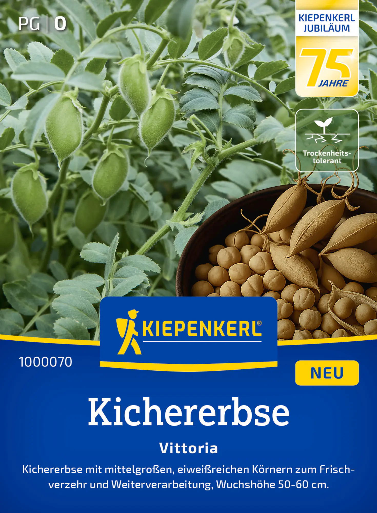 Kiepenkerl Saatgut Kichererbsen Vittoria für ca. 0,6 – 1,2 m²