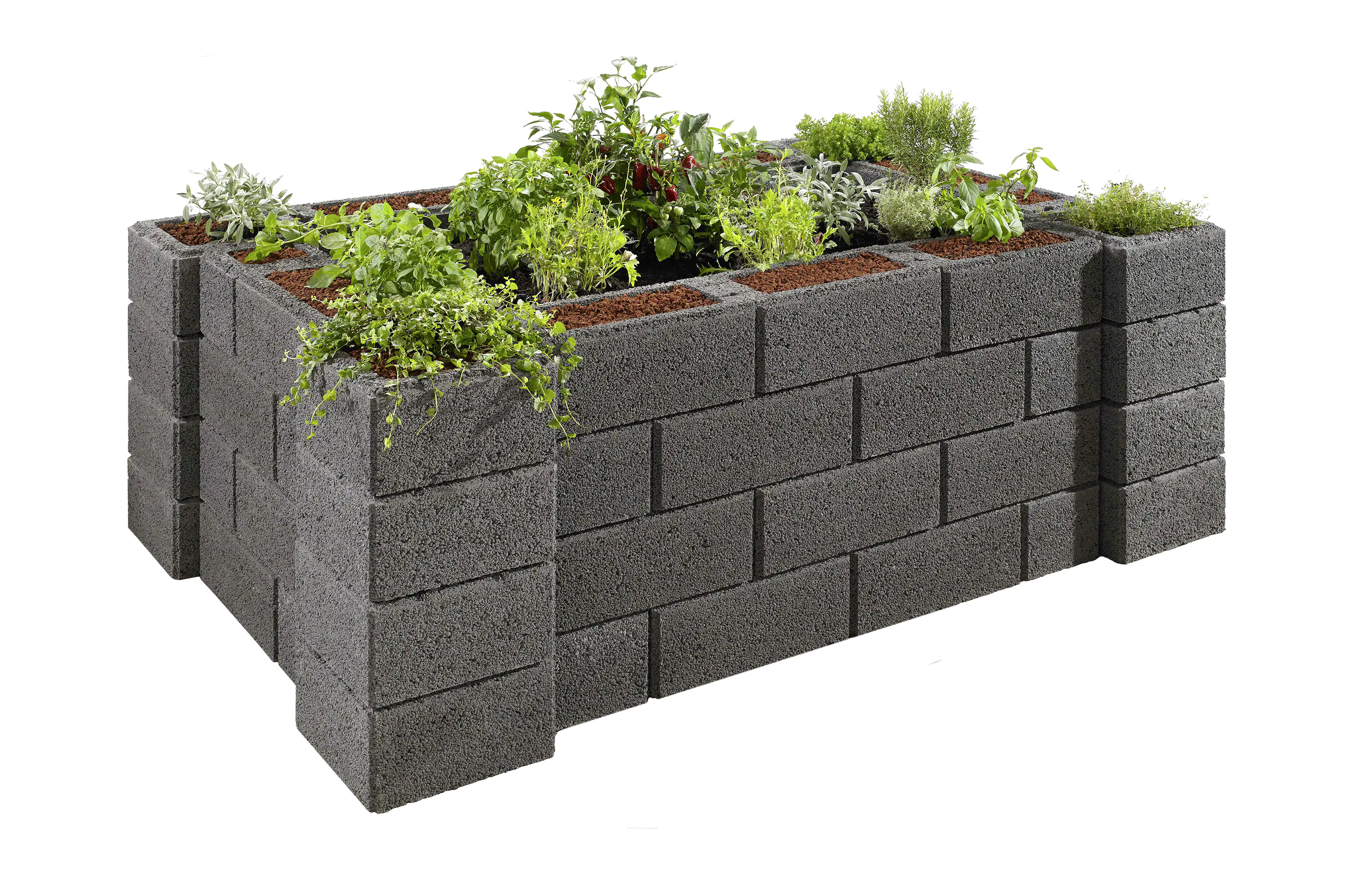 Kann Hochbeet-Set 4 Garten 230 x 150 x 85 cm anthrazit