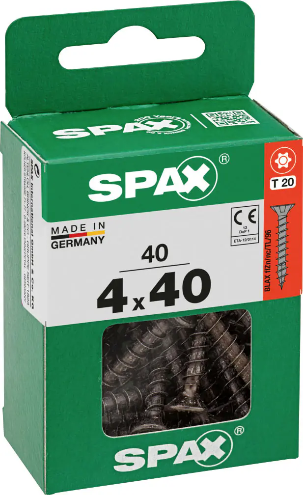 Spax Universalschrauben 4 x 40 mm T20 Vollgewinde - 40 Stk. 