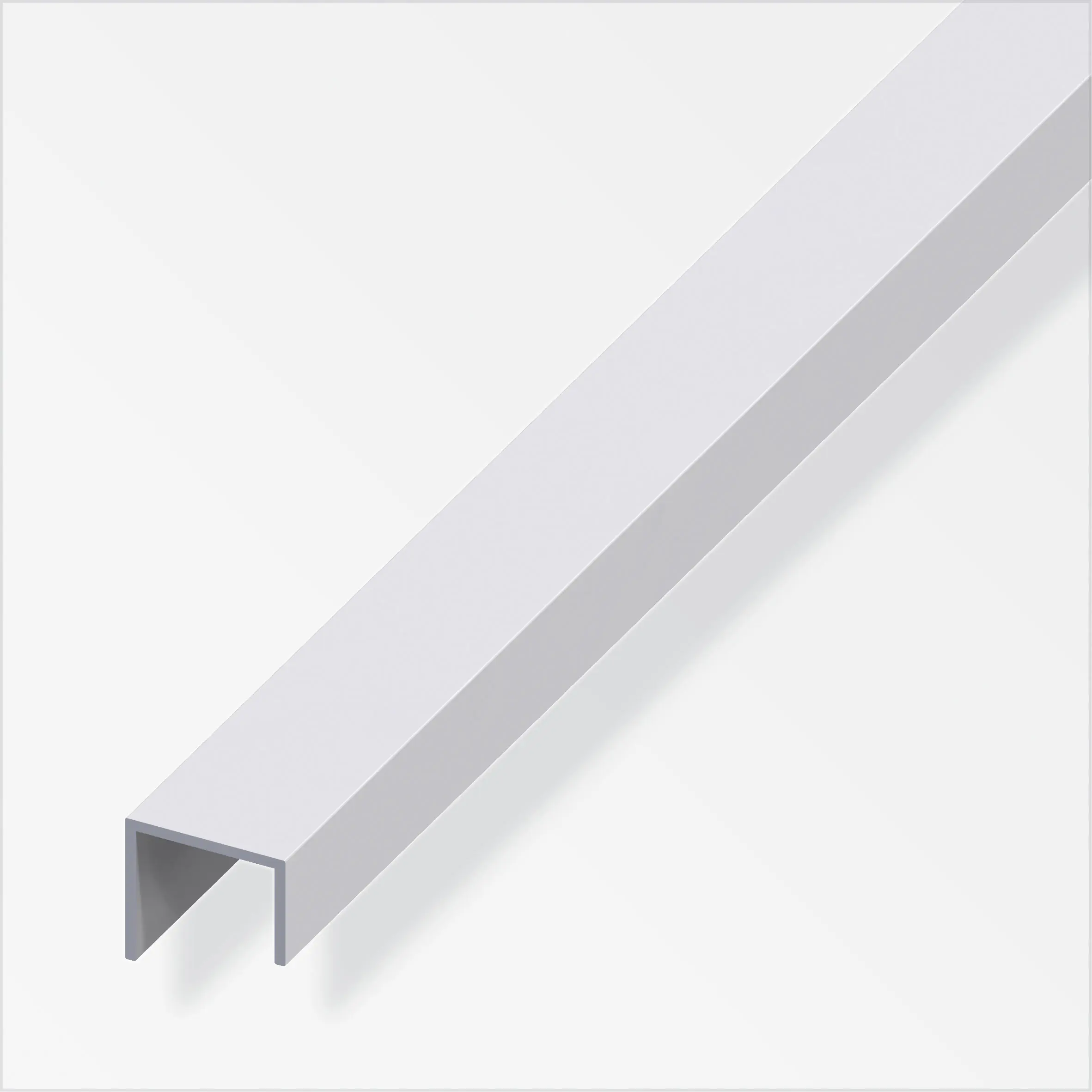 alfer Griff-Profil 2 m, 20 x 22 x 15 mm Aluminium eloxiert silber