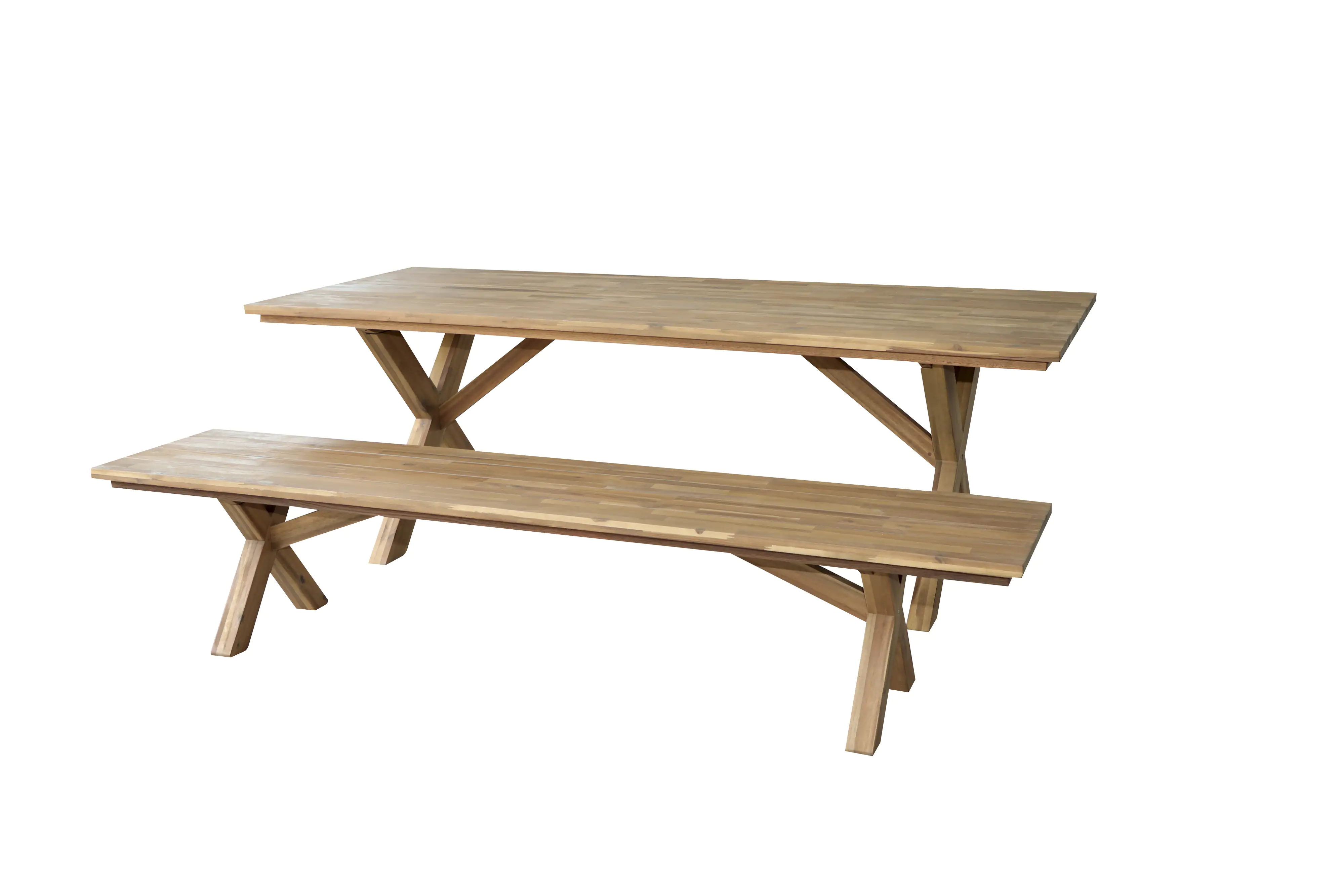 Primaster Gartentisch Manila Holz 220 x 90 x 75 cm