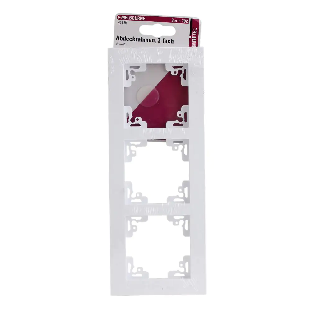 Unitec Abdeckrahmen 3-fach Melbourne S702 ultraweiß