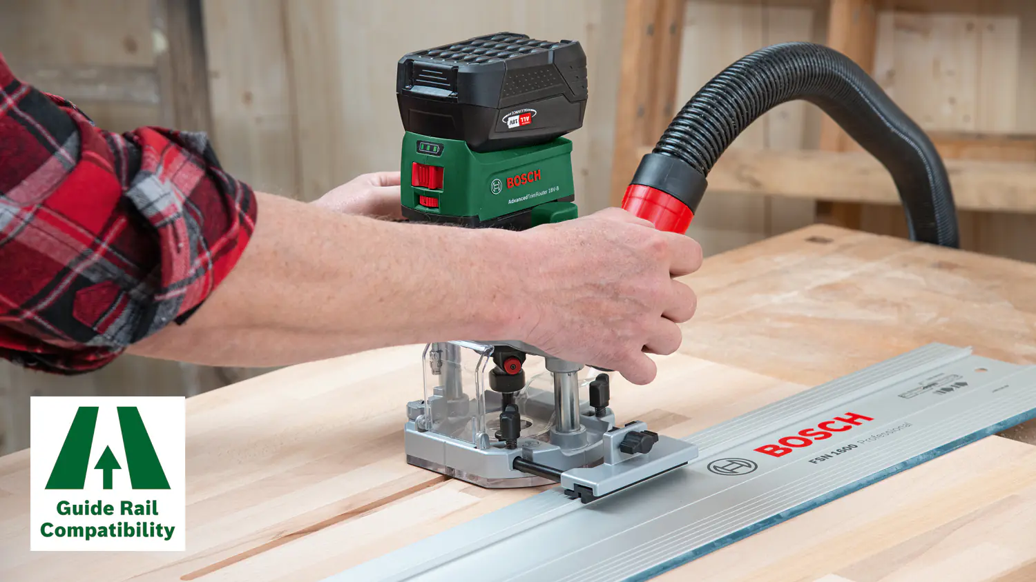 Bosch Akku-Oberfräse Router Combi Set 18V Solo