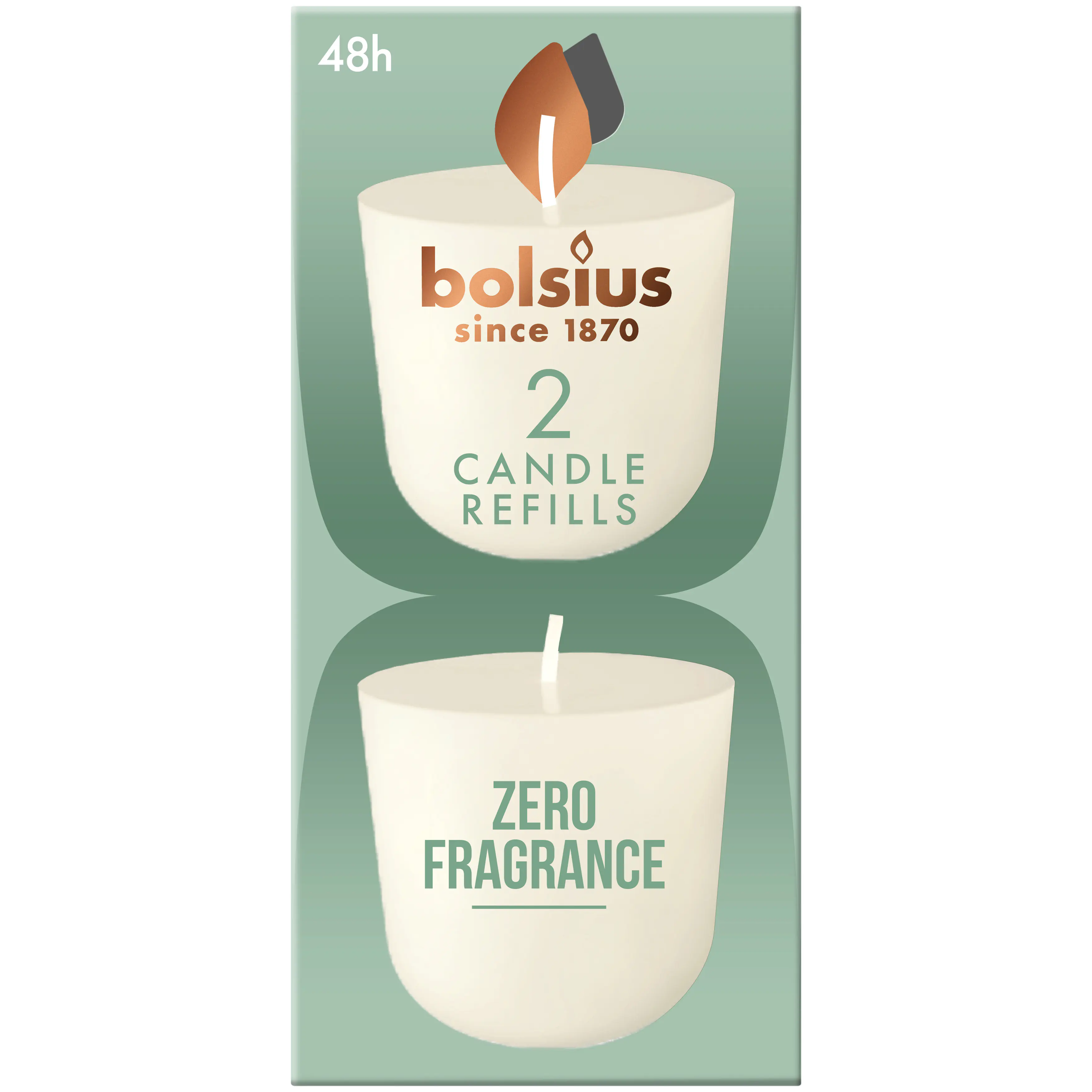 Bolsius Cleanlight Nachfüller 2er Pack ohne Duft weiß