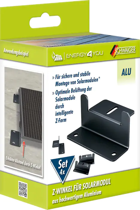 Schwaiger Z-Winkel 4er Set für Flachdachmontage